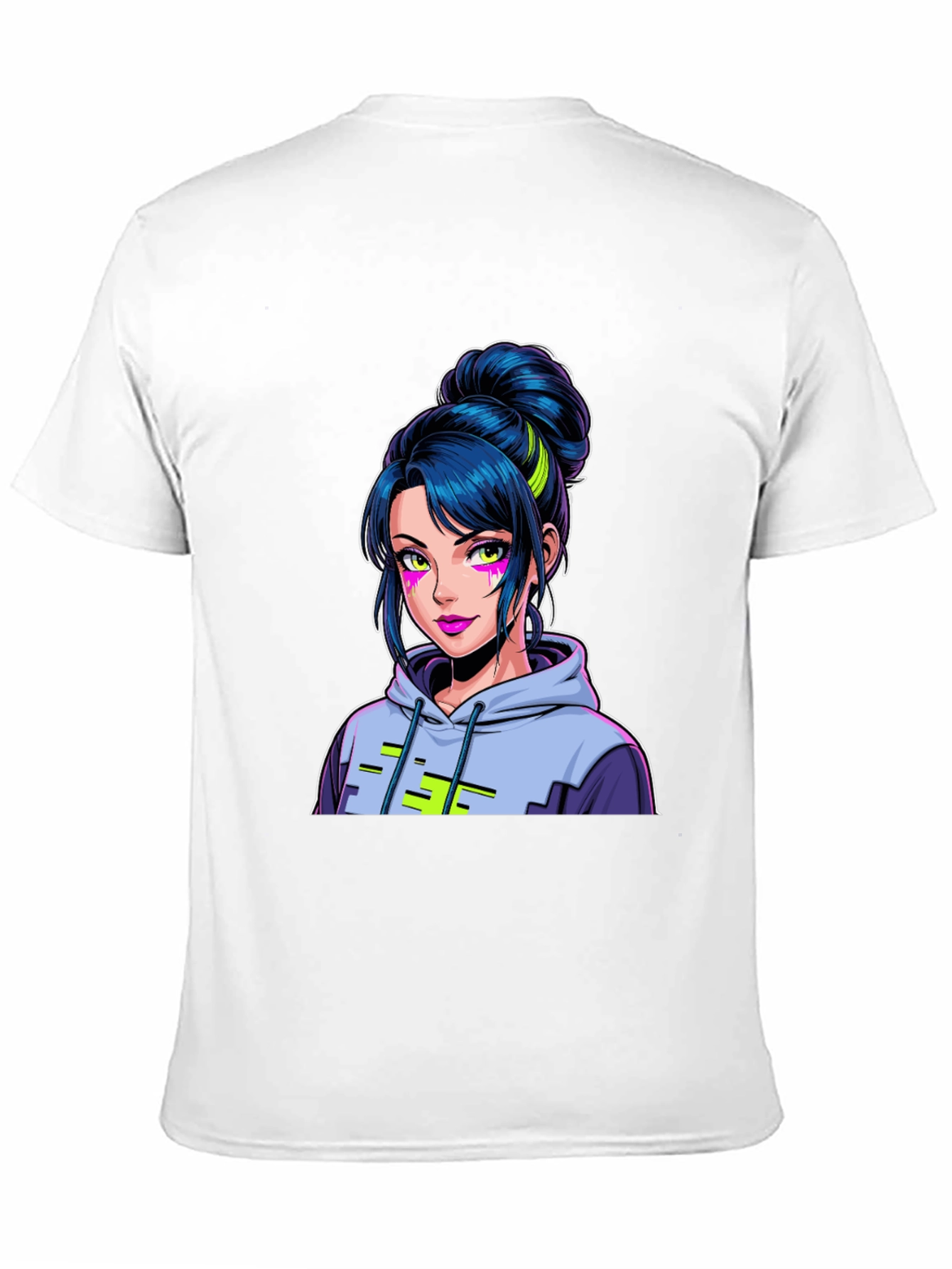 Anime Girl Graphic Tee - Cool Black T-Shirt