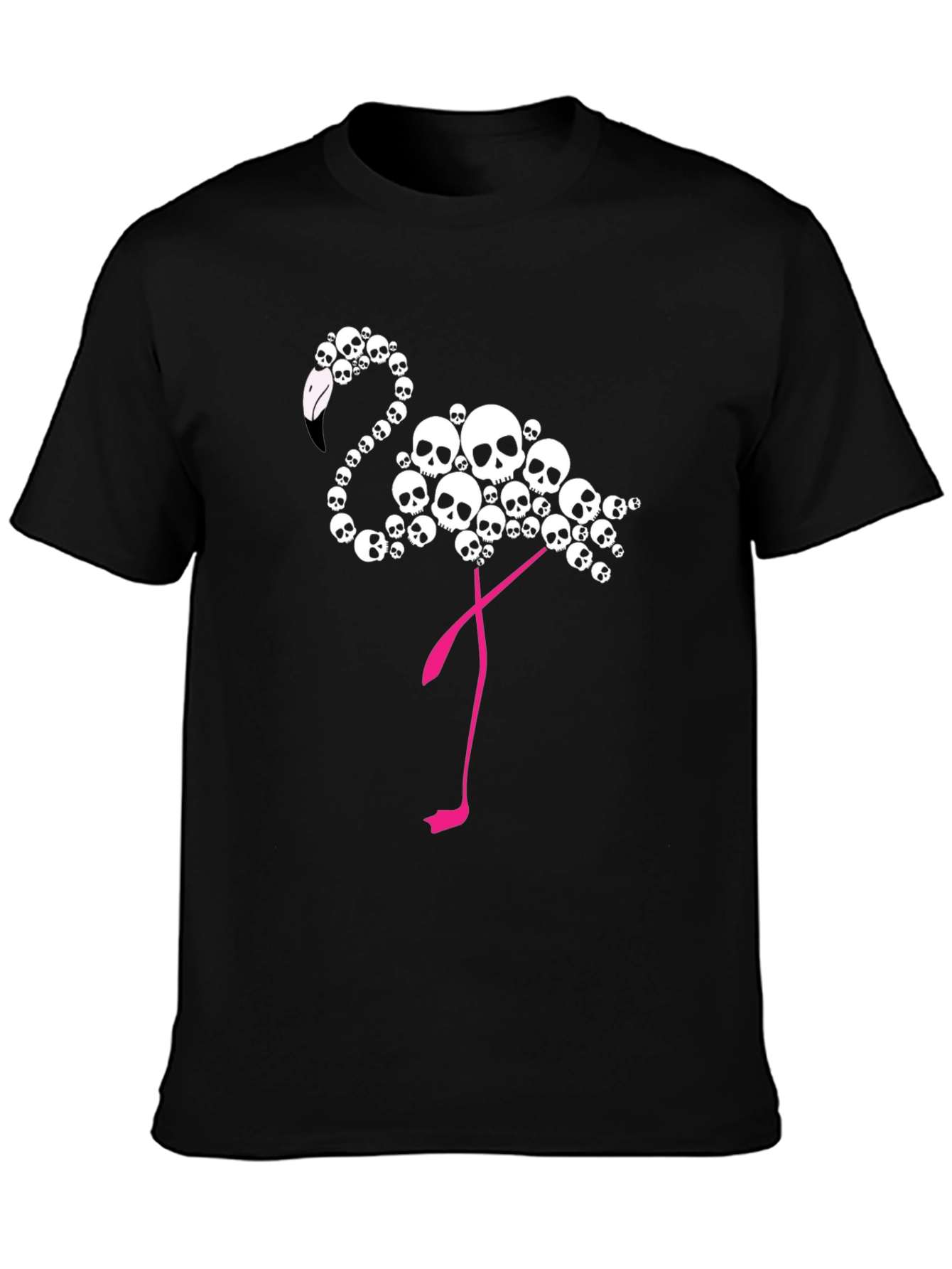 Skull Flamingo Graphic T-Shirt