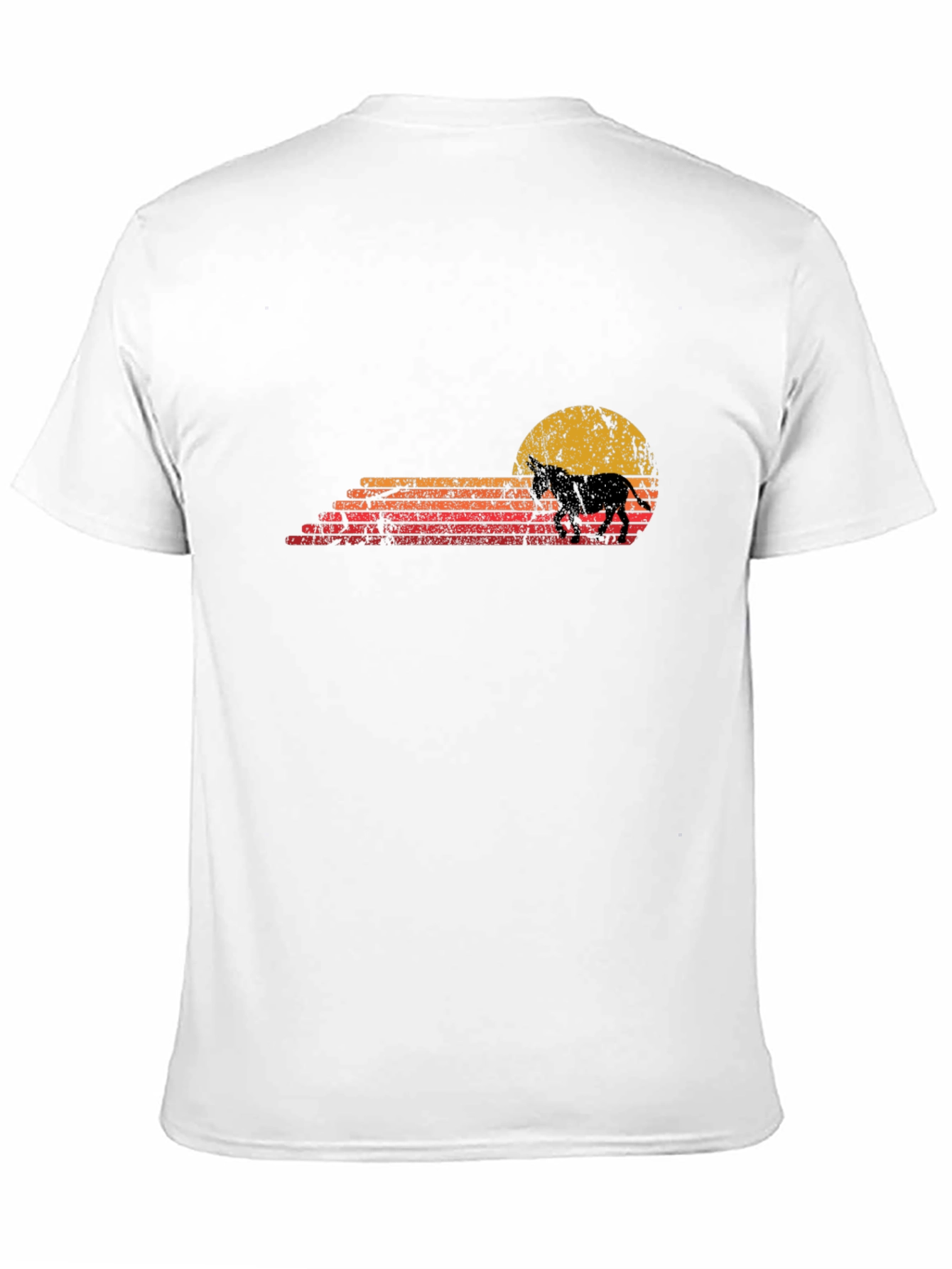 Retro Horse Sunset Graphic Tee - Black
