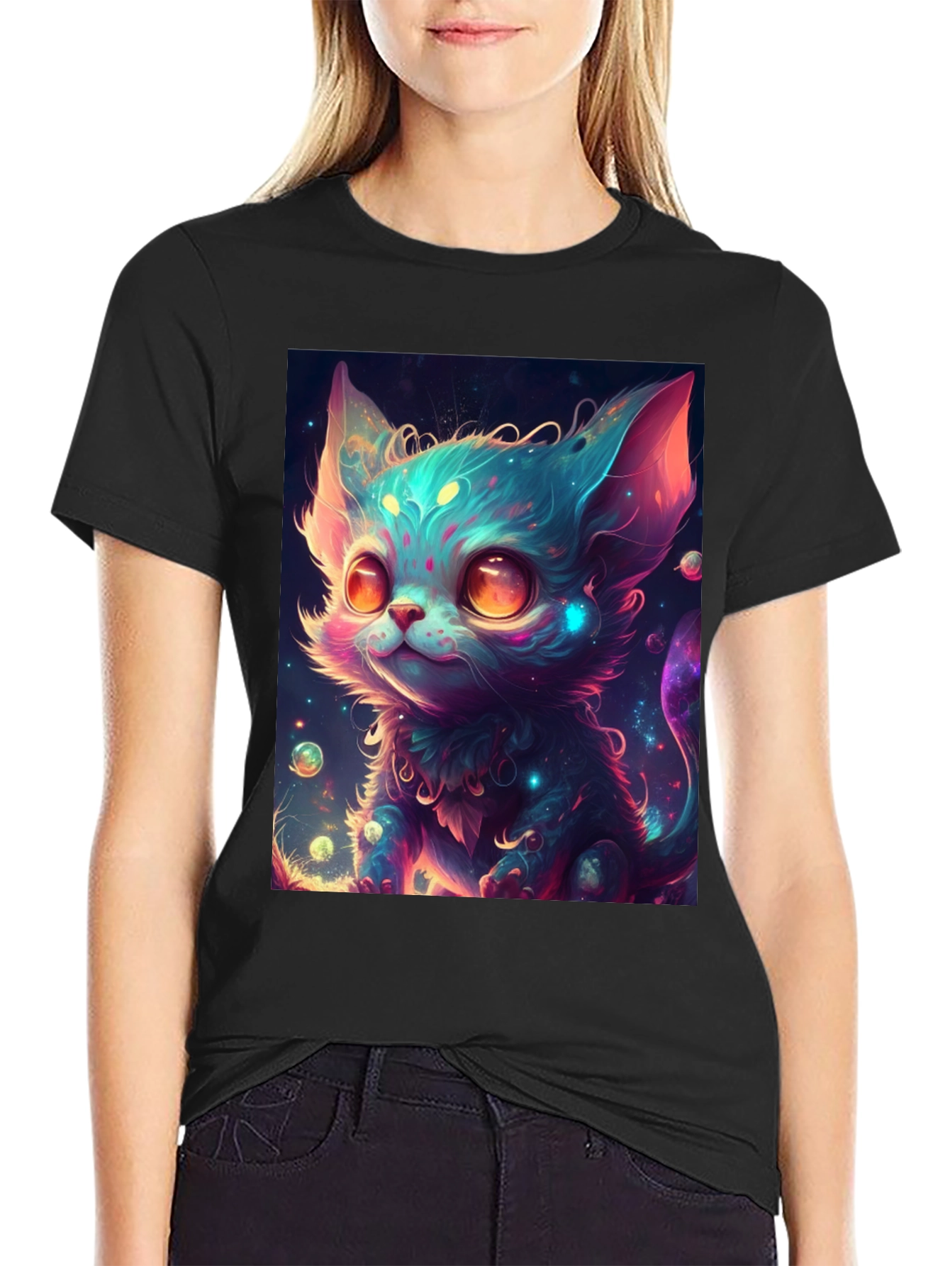 Cosmic Cat T-Shirt - Funky Graphic Tee