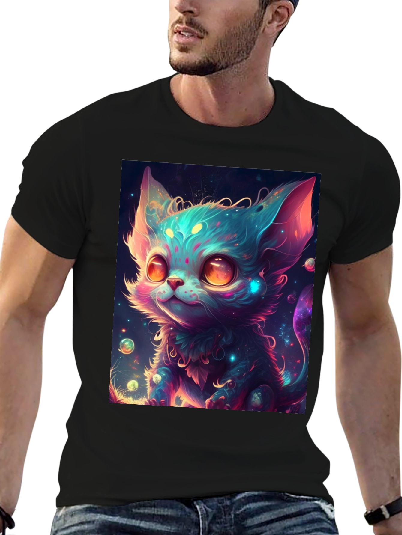 Cosmic Cat T-Shirt - Funky Graphic Tee