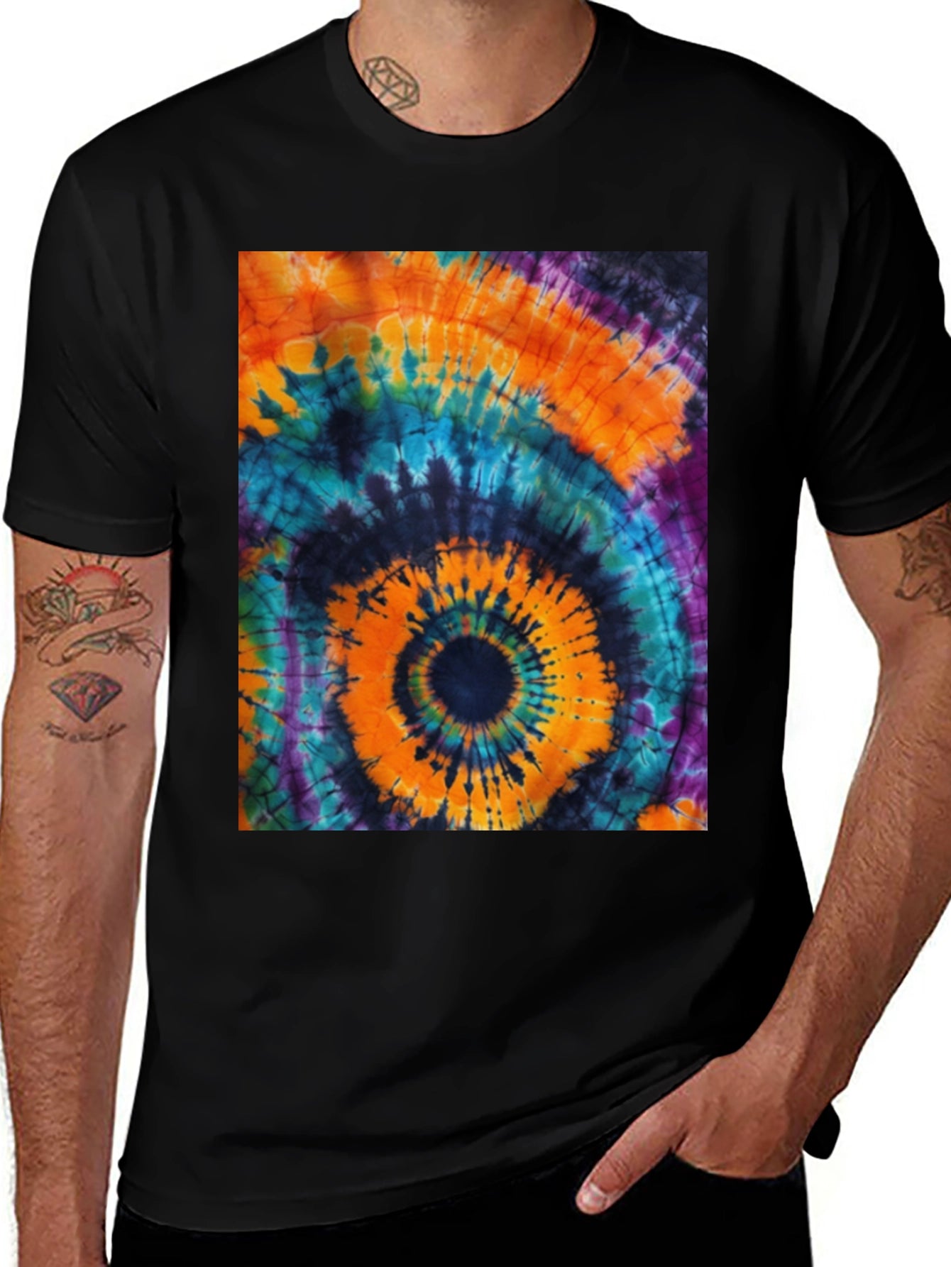 Tie-Dye Swirl Graphic Tee - Bold & Vibrant