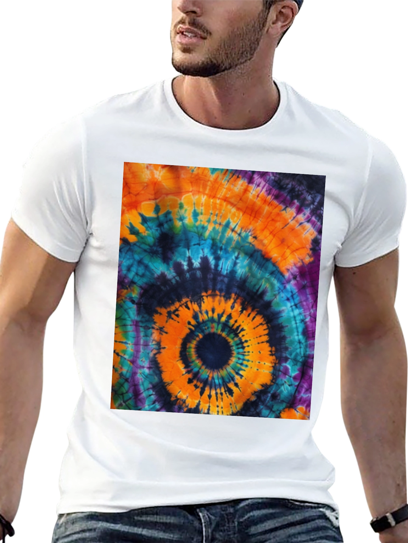 Tie-Dye Swirl Graphic Tee - Bold & Vibrant