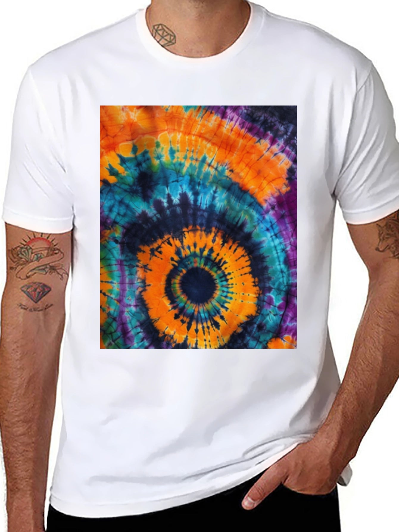 Tie-Dye Swirl Graphic Tee - Bold & Vibrant