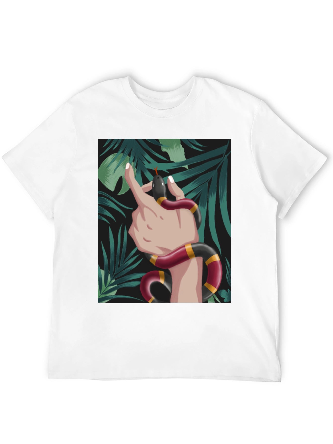Snake Wrapped Around Hand Graphic Tee