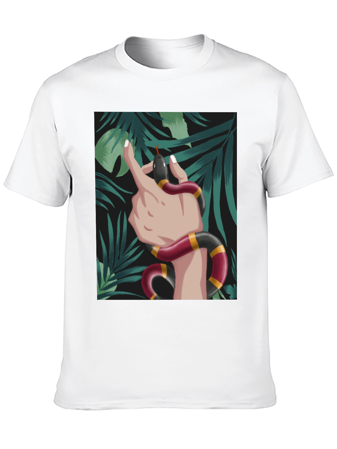 Snake Wrapped Around Hand Graphic Tee