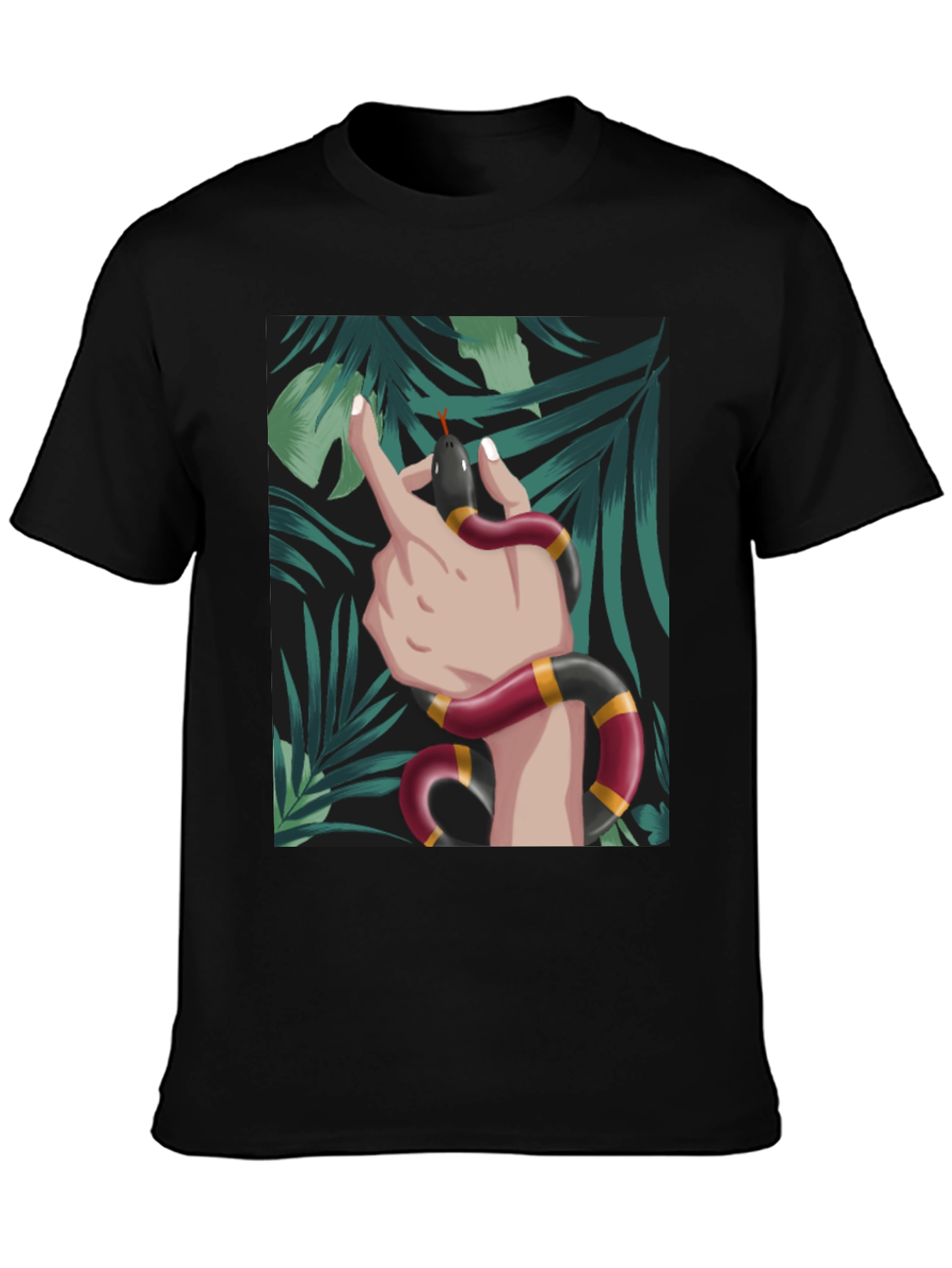 Snake Wrapped Around Hand Graphic Tee
