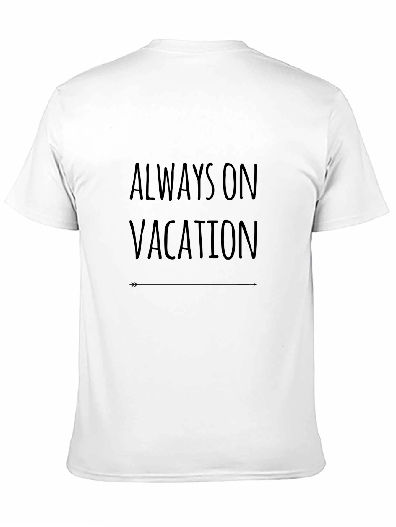 Always On Vacation Black T-Shirt