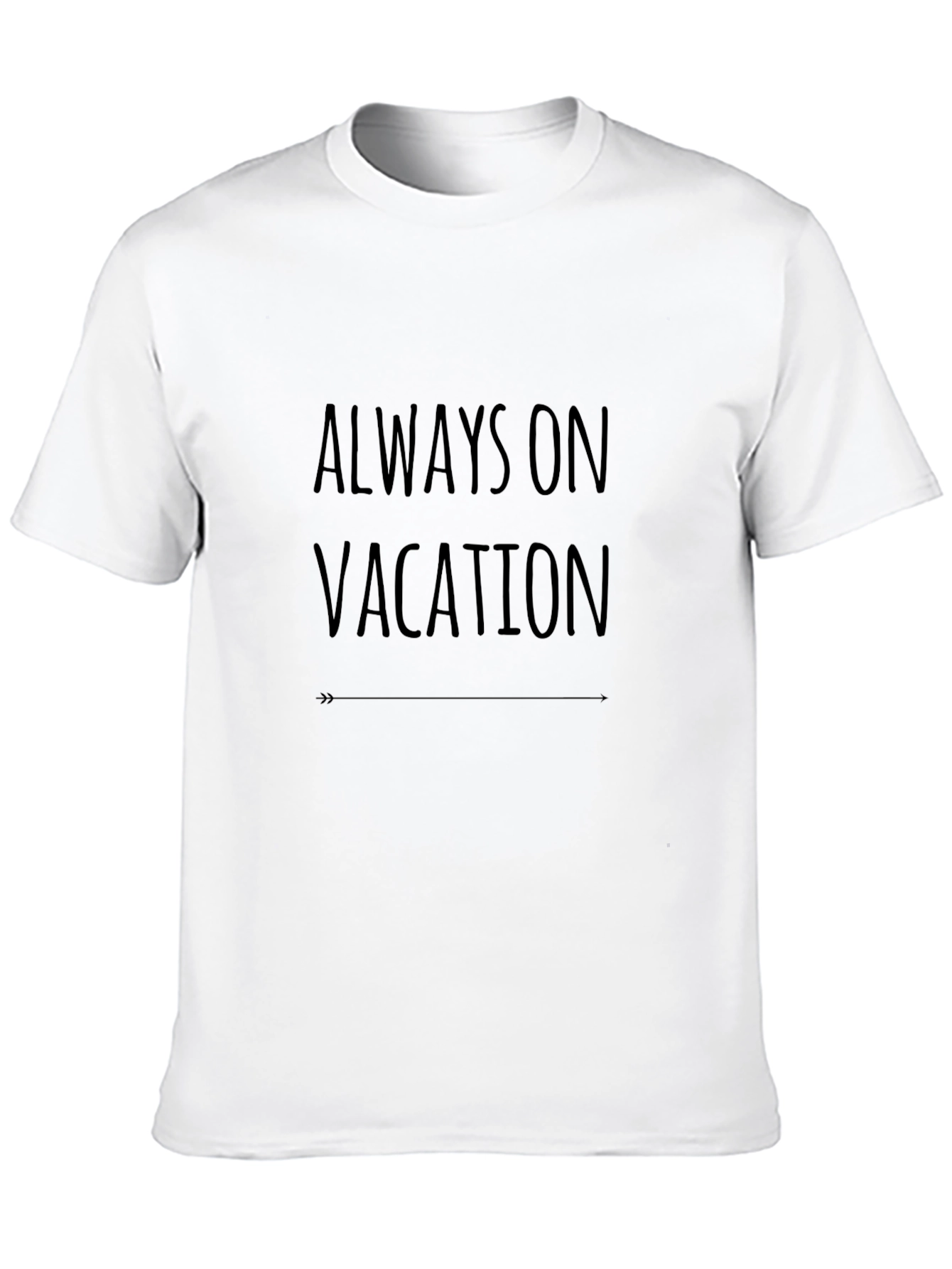 Always On Vacation Black T-Shirt