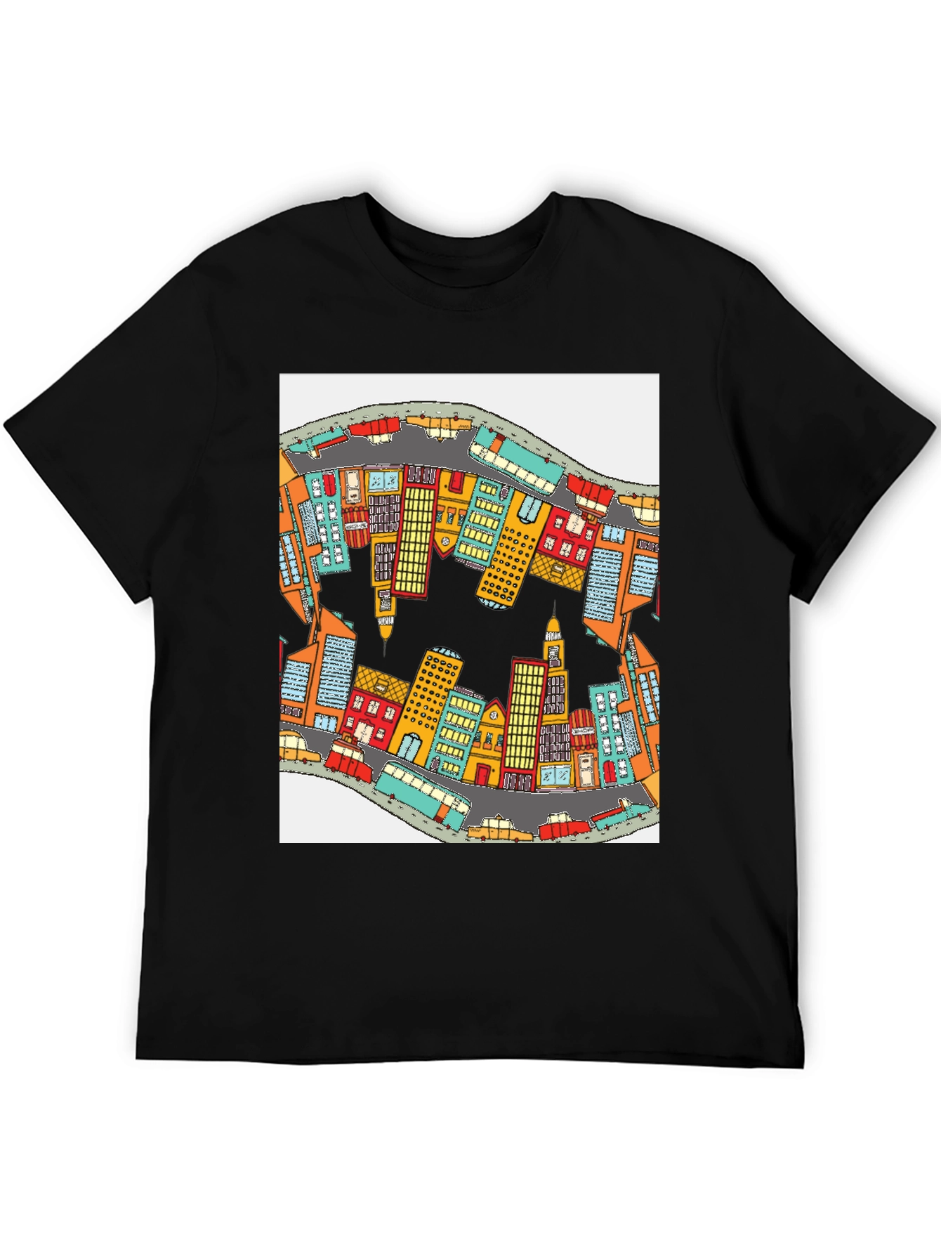 Cityscape Graphic T-Shirt - Quirky Streetwear