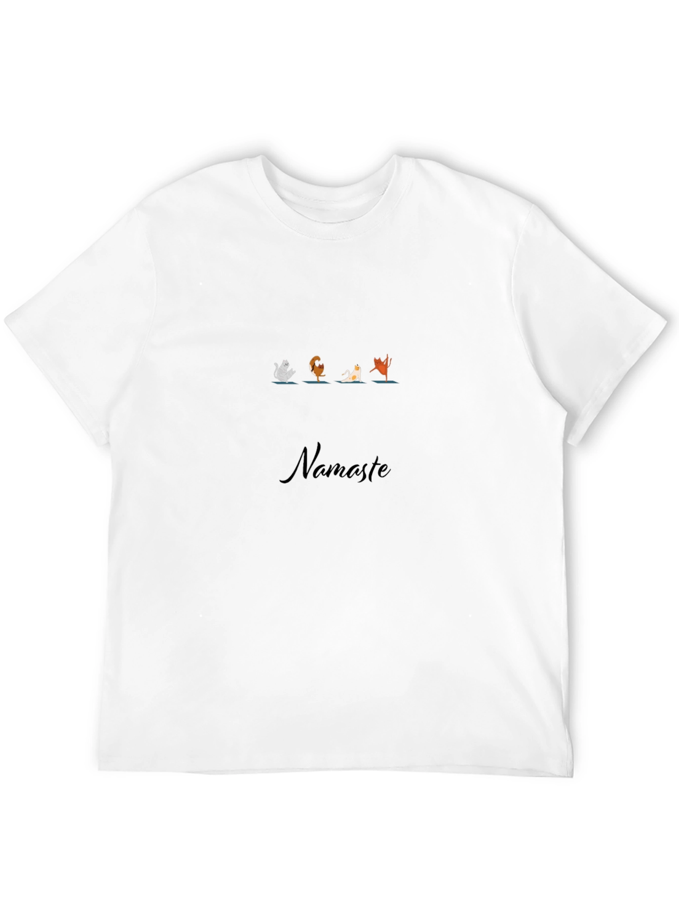 Yoga Cats Namaste Black T-Shirt
