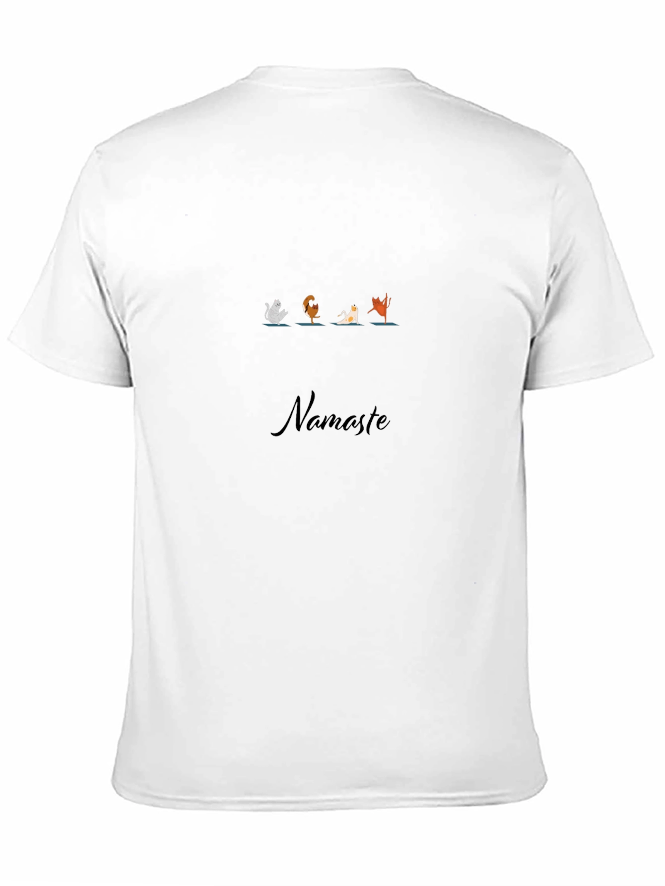 Yoga Cats Namaste Black T-Shirt