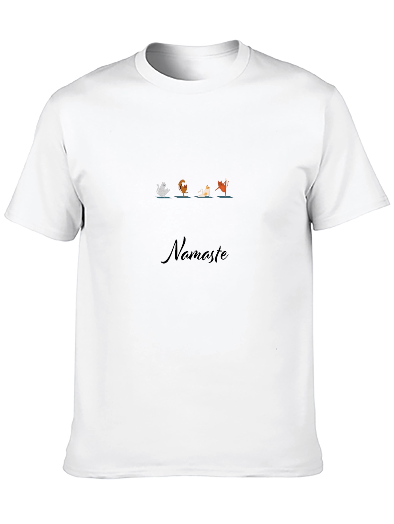 Yoga Cats Namaste Black T-Shirt