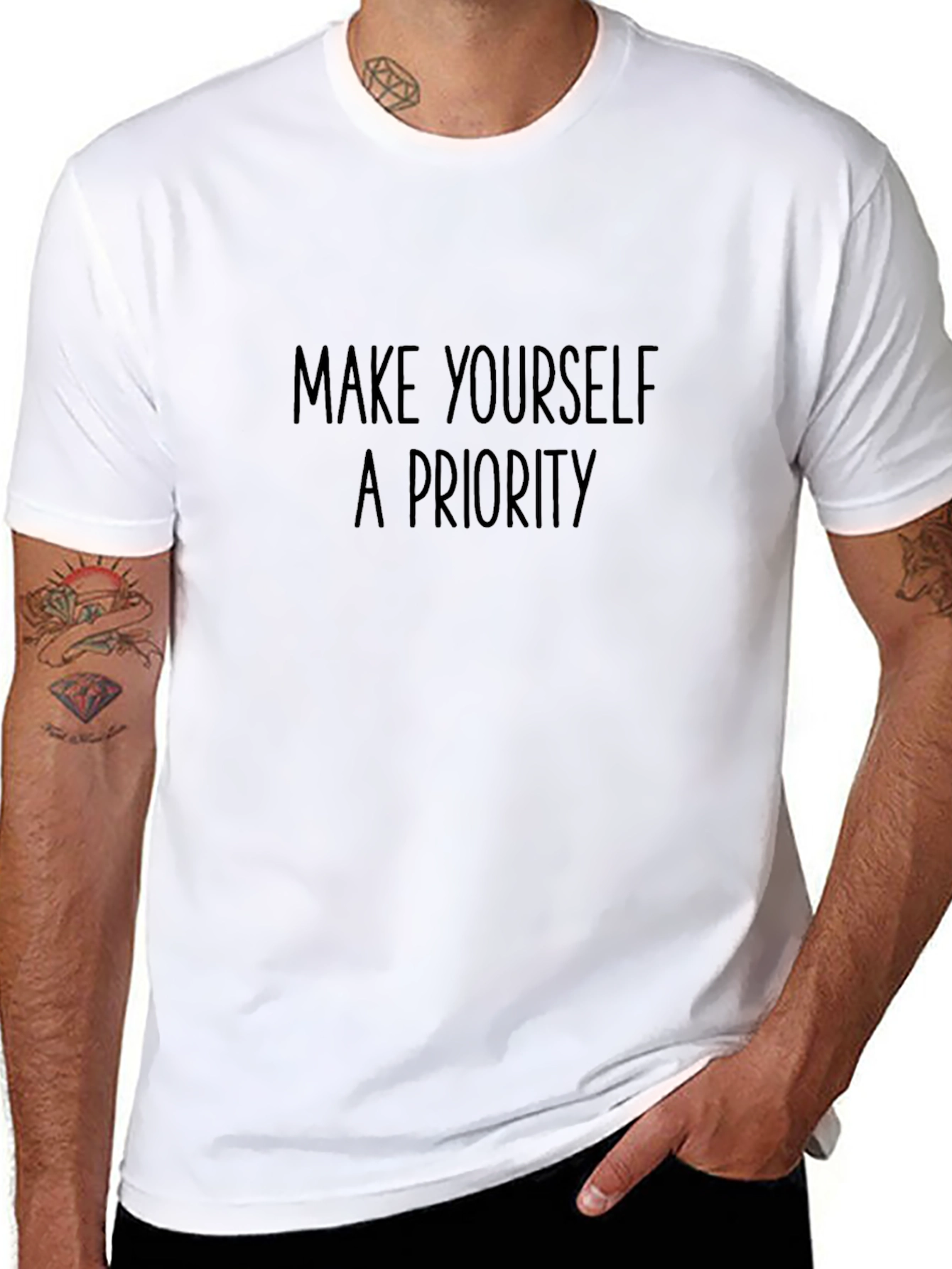 Make Yourself a Priority Black T-Shirt