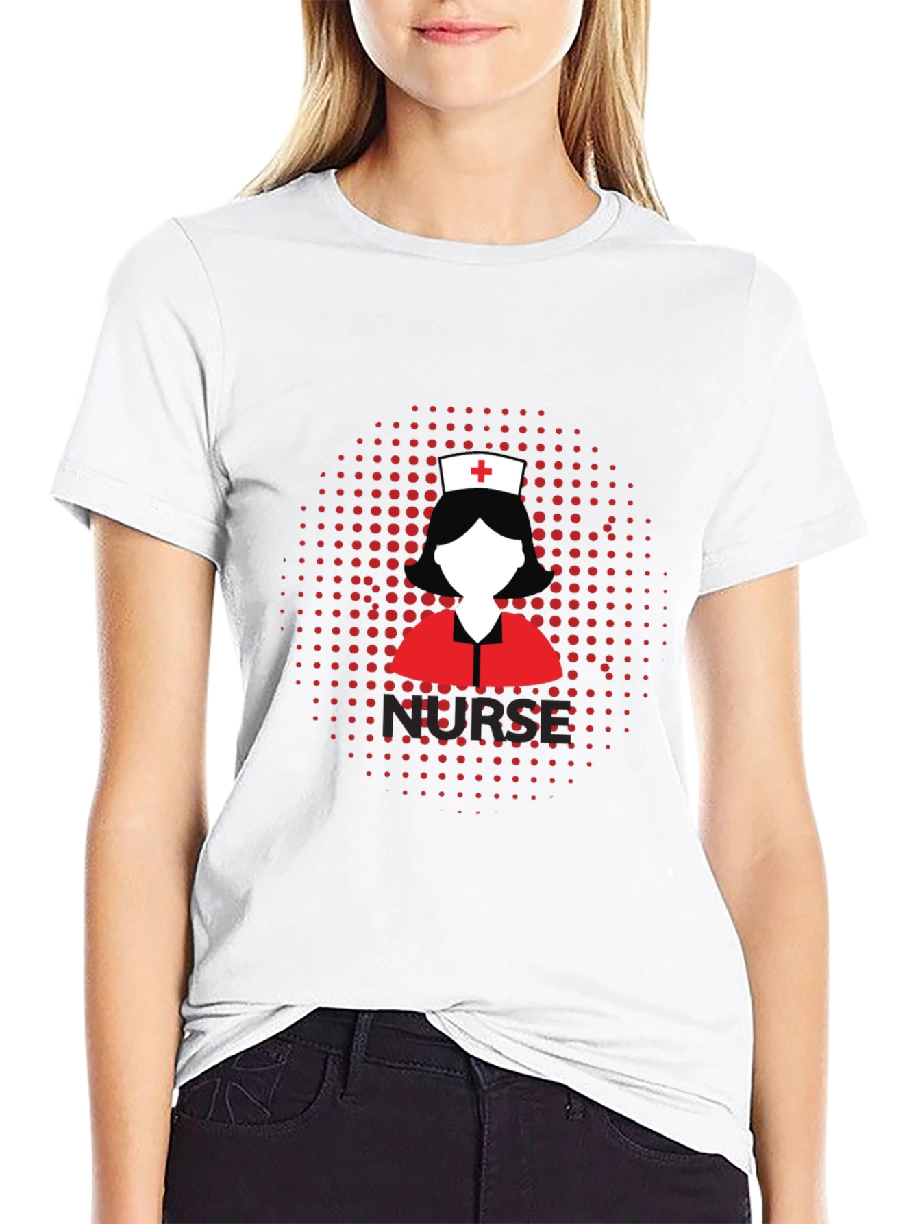 Nurse Graphic Tee - Black Cotton T-Shirt