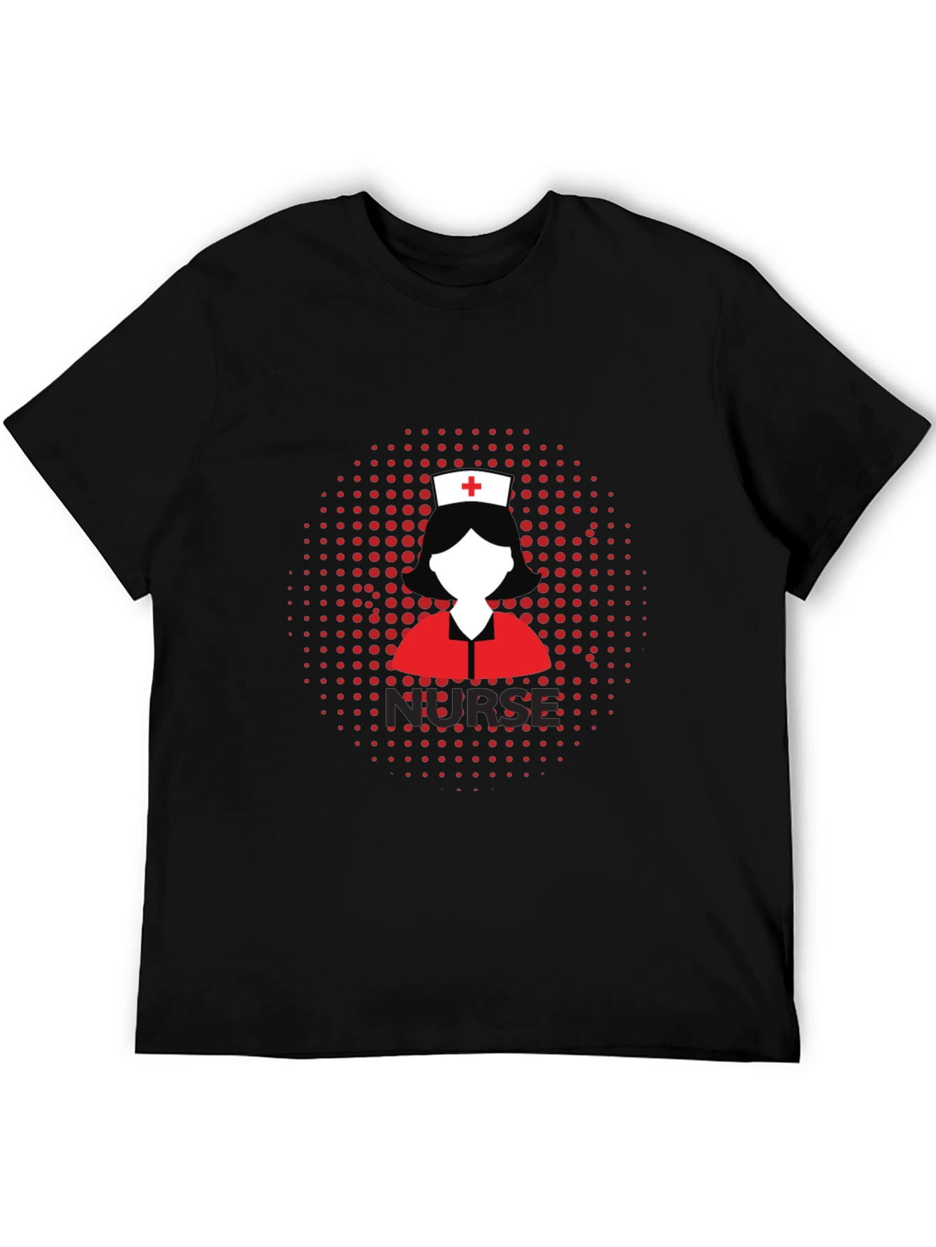 Nurse Graphic Tee - Black Cotton T-Shirt