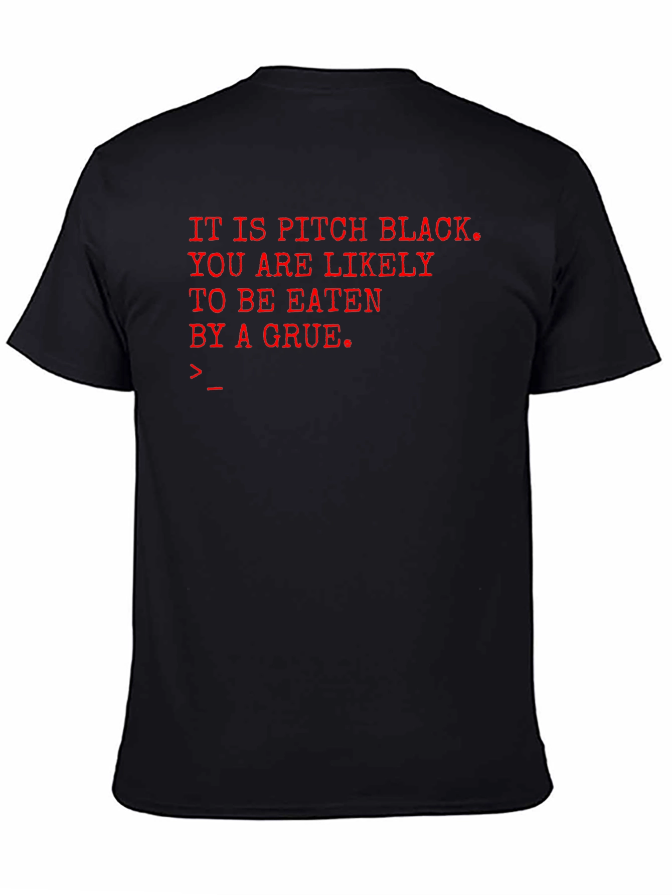 Pitch Black Grue T-Shirt - Classic Text Adventure