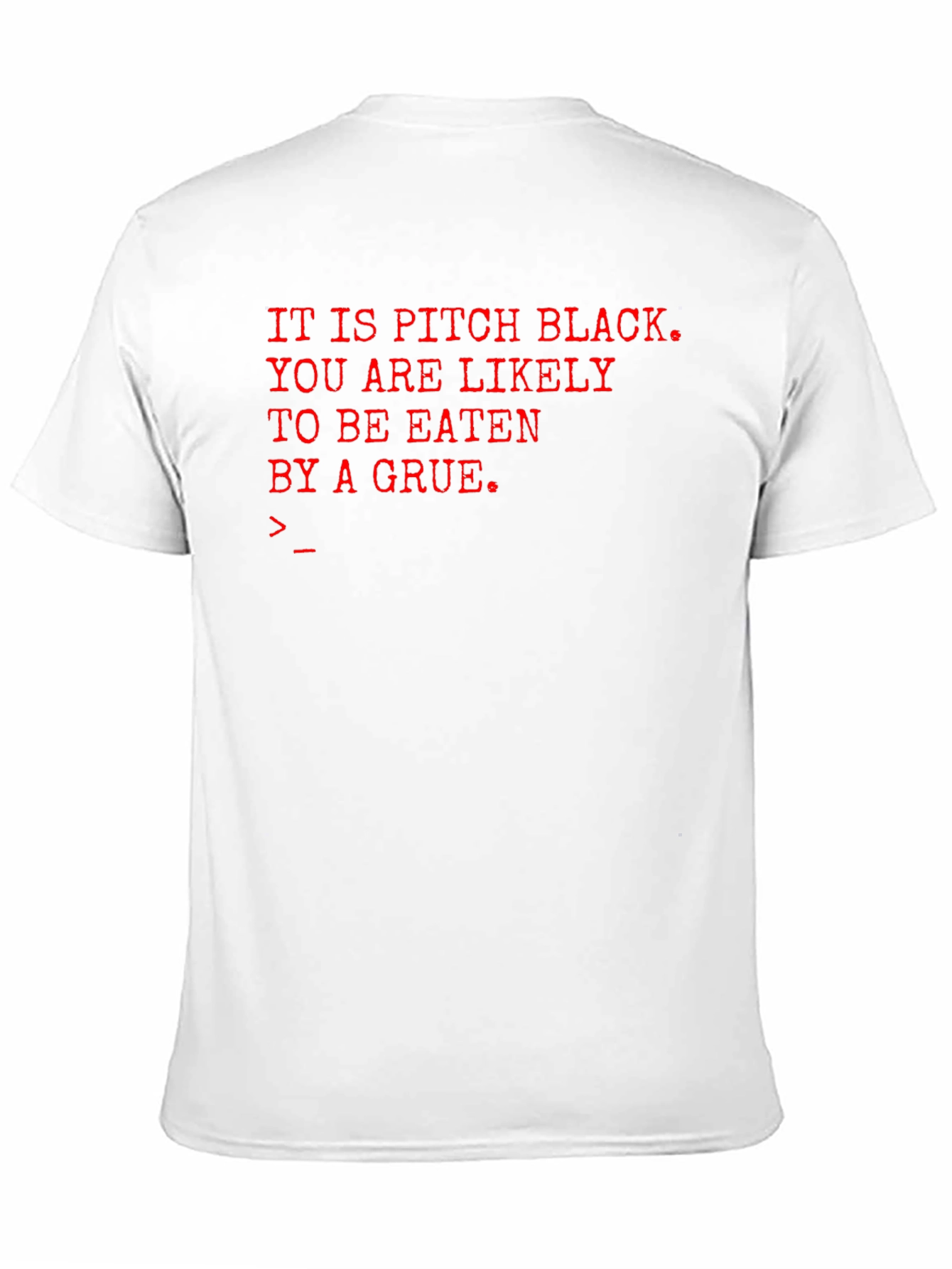 Pitch Black Grue T-Shirt - Classic Text Adventure