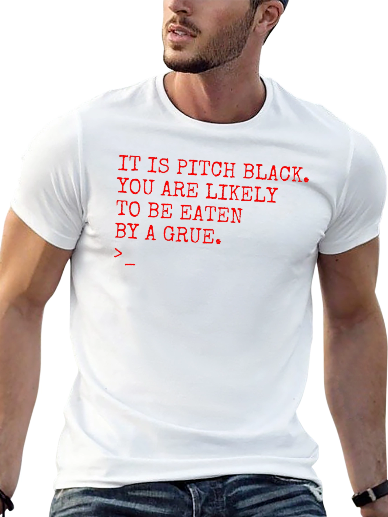 Pitch Black Grue T-Shirt - Classic Text Adventure