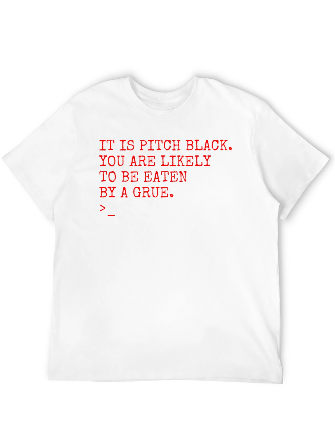 Pitch Black Grue T-Shirt - Classic Text Adventure