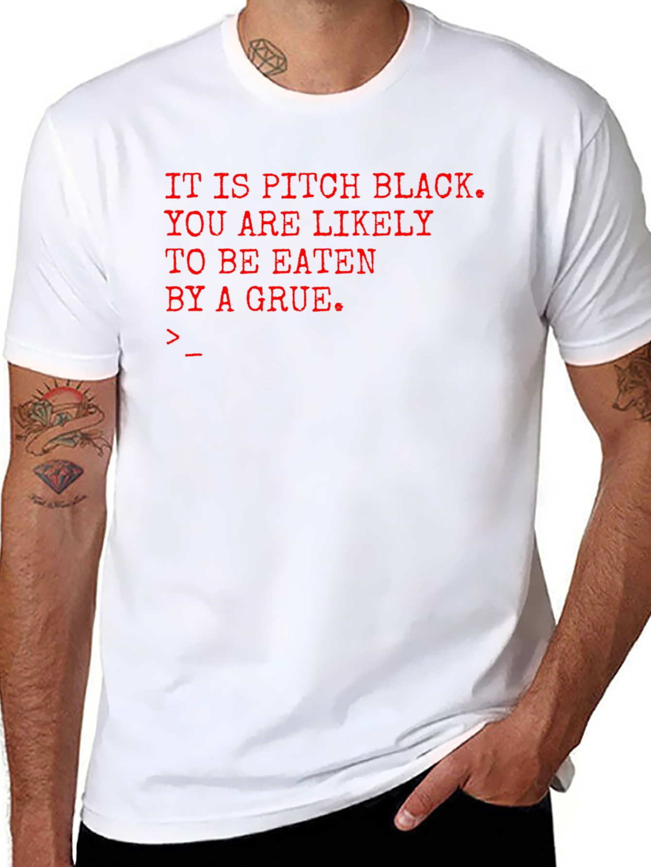 Pitch Black Grue T-Shirt - Classic Text Adventure