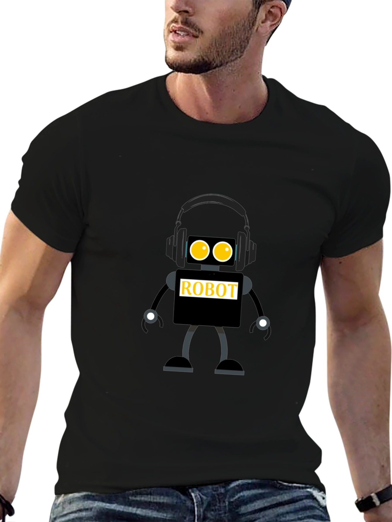 Robot Graphic T-Shirt - Cool Techie Design