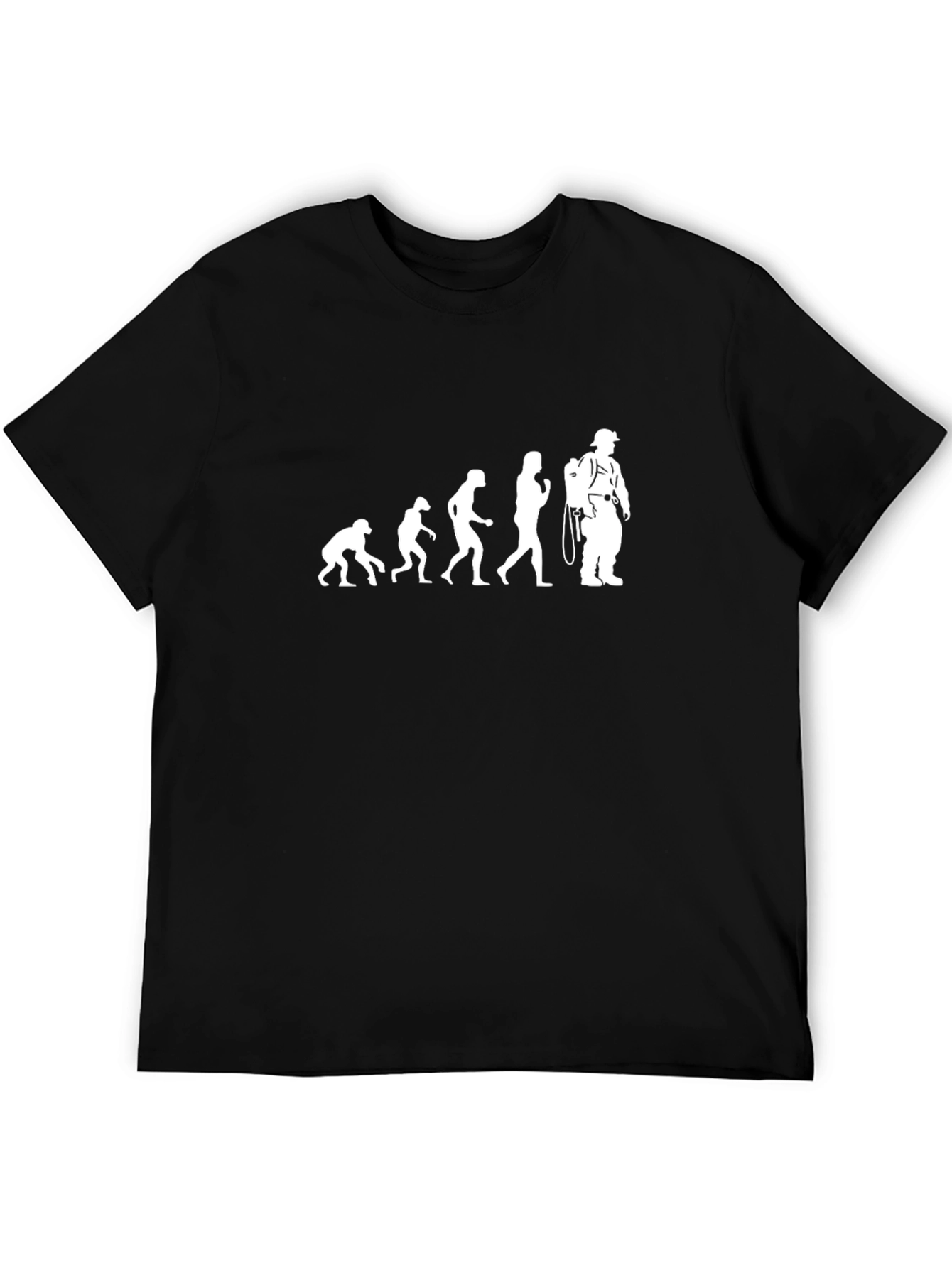 Evolution of Firefighter T-Shirt - Black Cotton Tee