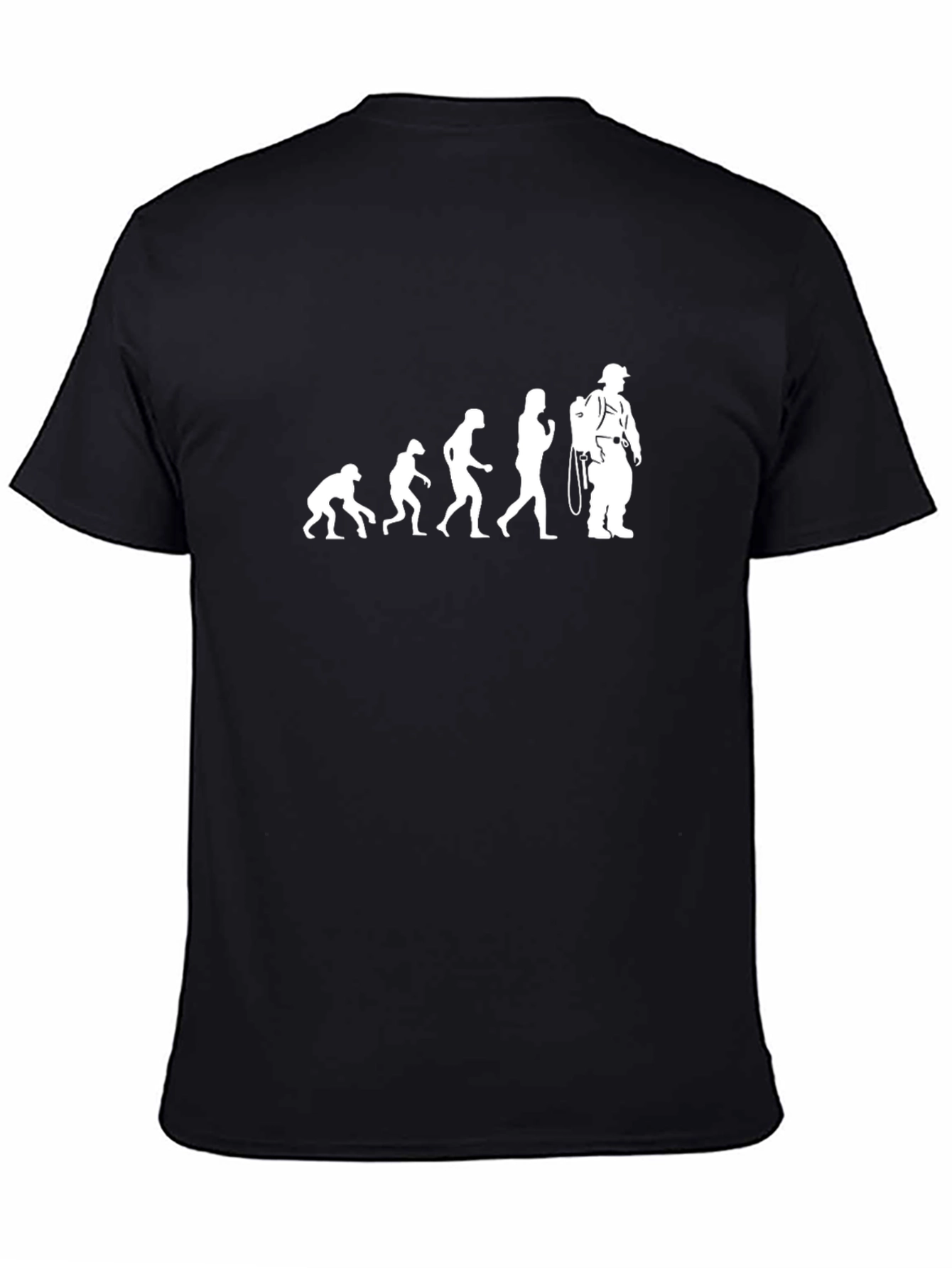 Evolution of Firefighter T-Shirt - Black Cotton Tee