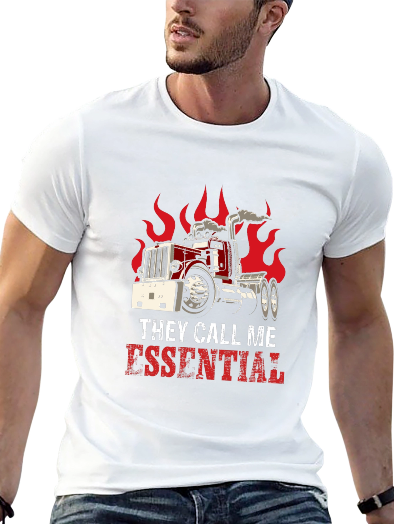 Essential Trucker T-Shirt - Black