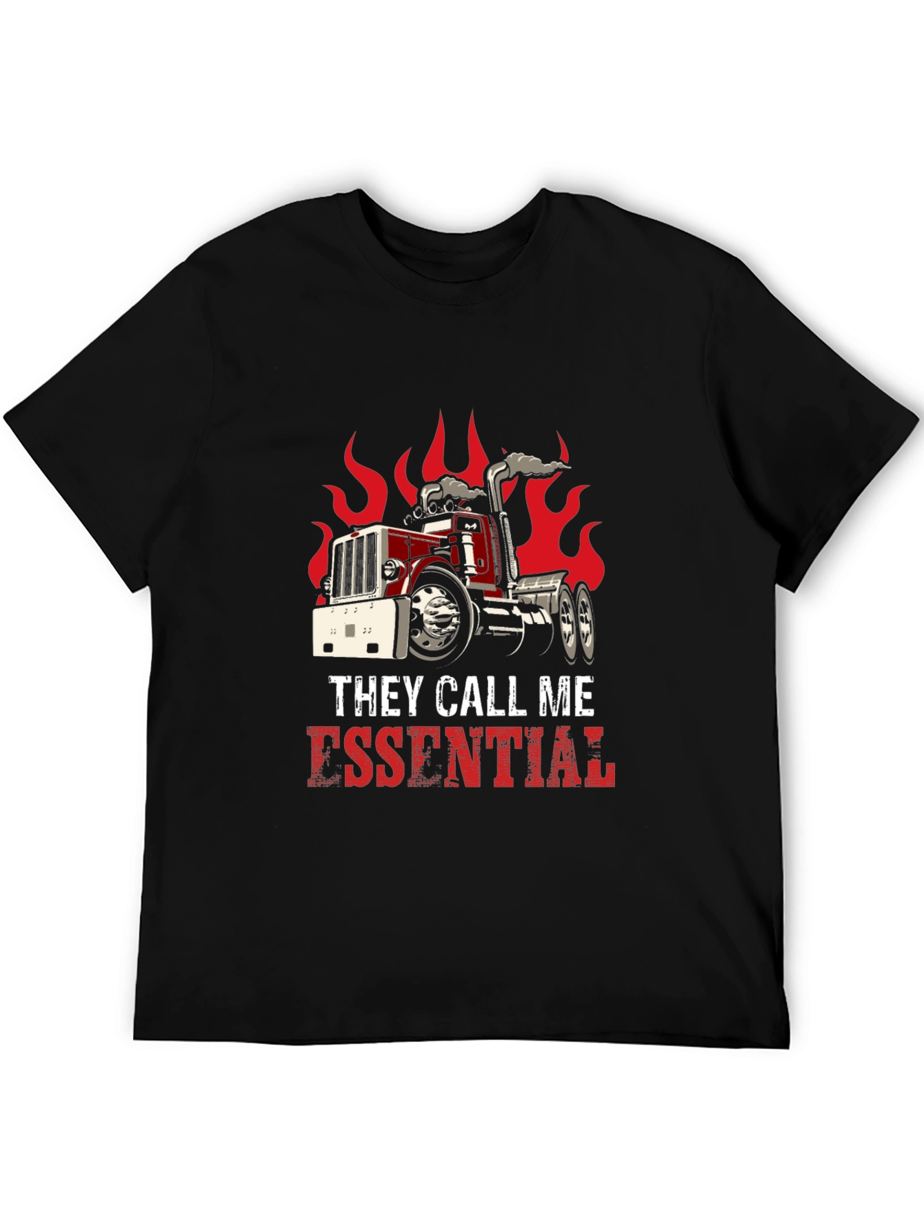 Essential Trucker T-Shirt - Black