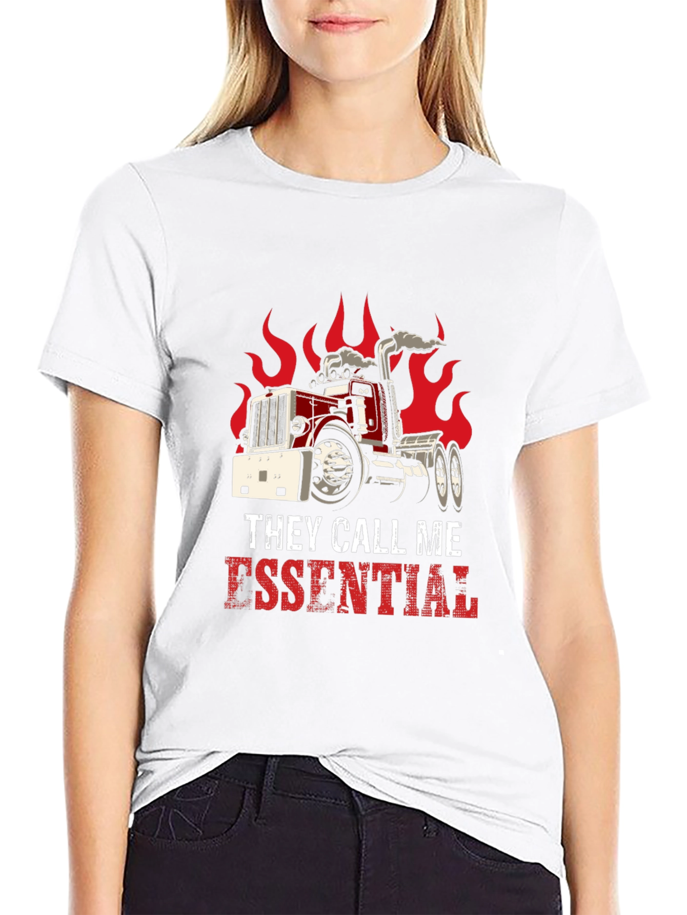 Essential Trucker T-Shirt - Black