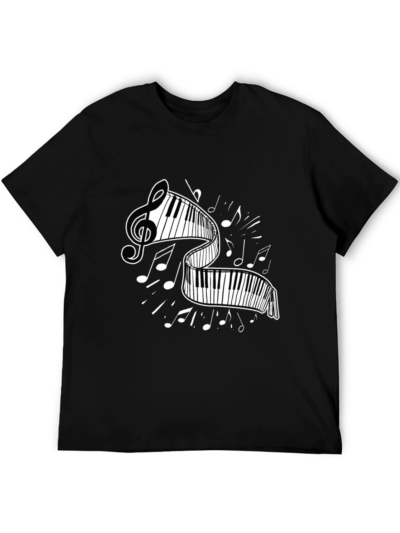 Musical Keyboard T-Shirt - Unique Treble Clef Design