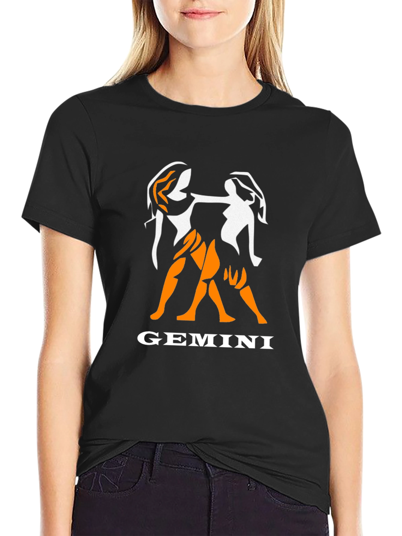 Gemini Zodiac Graphic Tee - Black