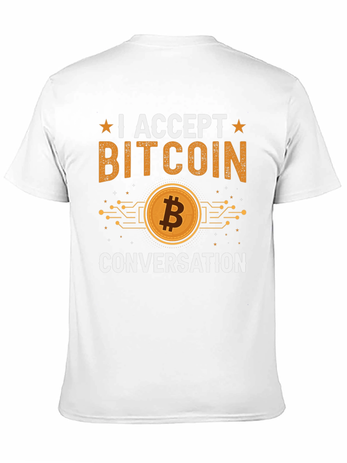 I Accept Bitcoin Conversation T-Shirt