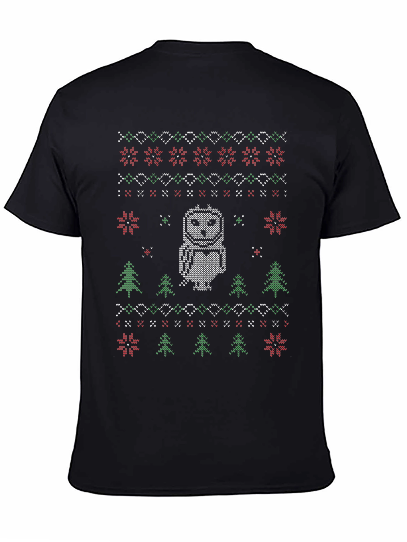 Festive Owl Ugly Christmas Sweater T-Shirt