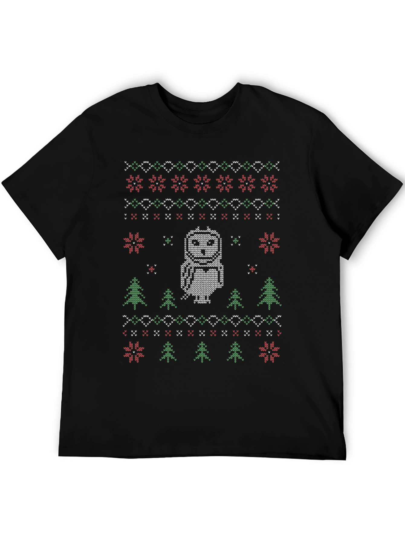 Festive Owl Ugly Christmas Sweater T-Shirt