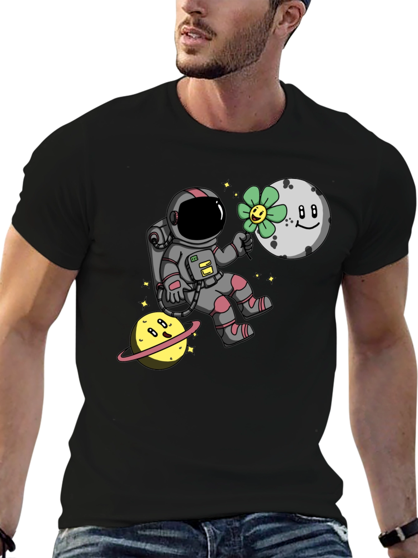 Astronaut in Space Graphic T-Shirt
