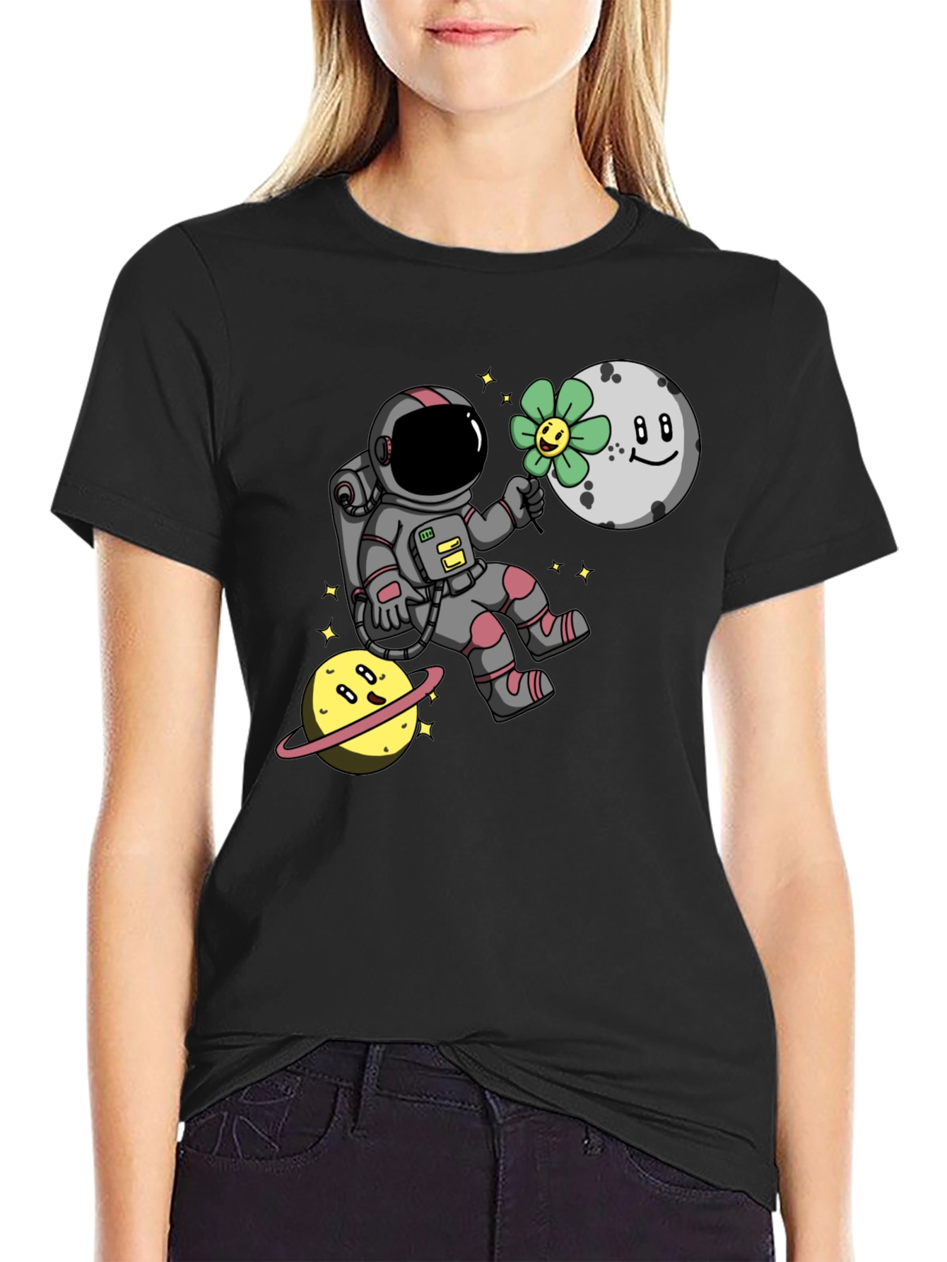 Astronaut in Space Graphic T-Shirt