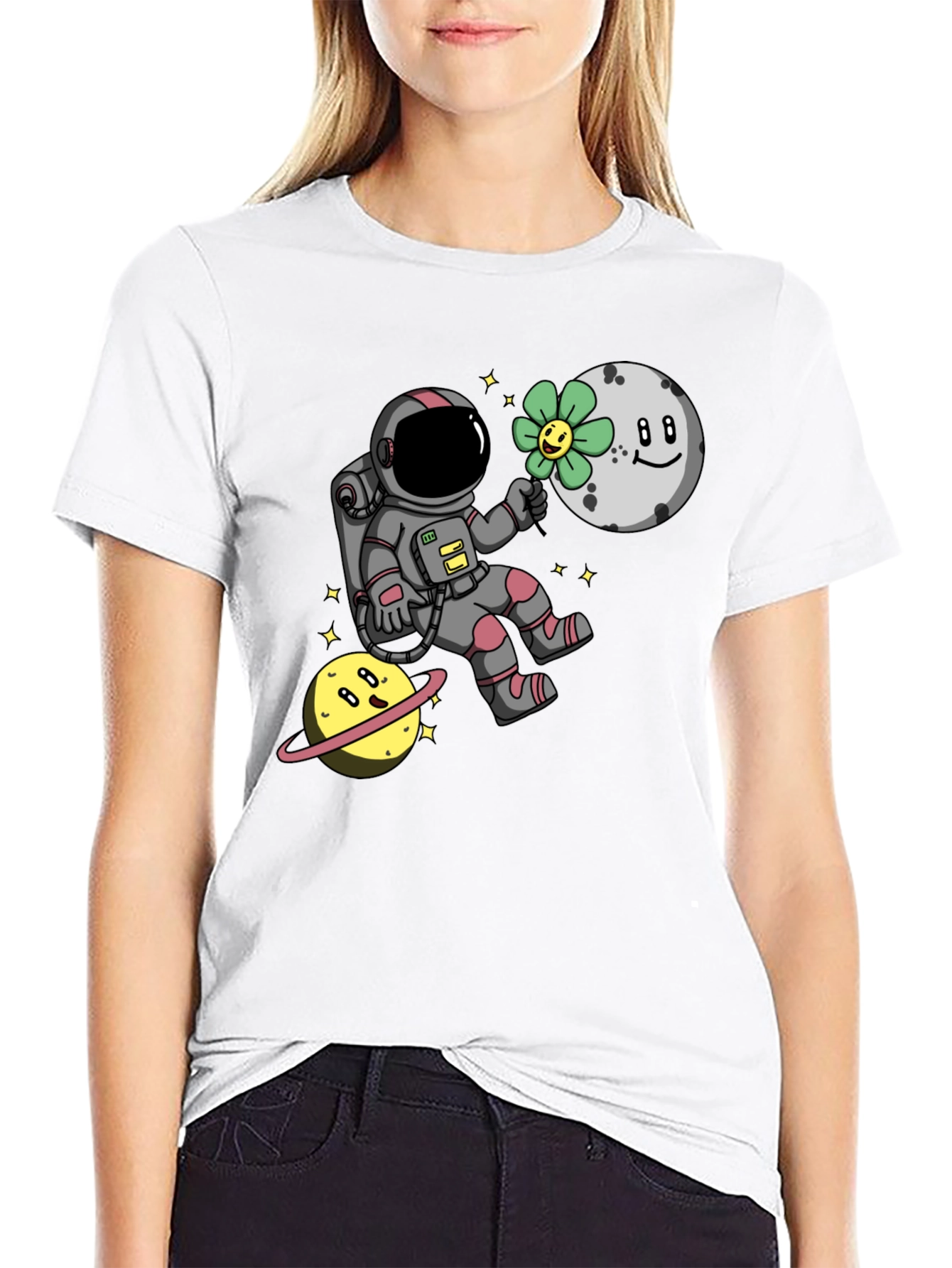 Astronaut in Space Graphic T-Shirt