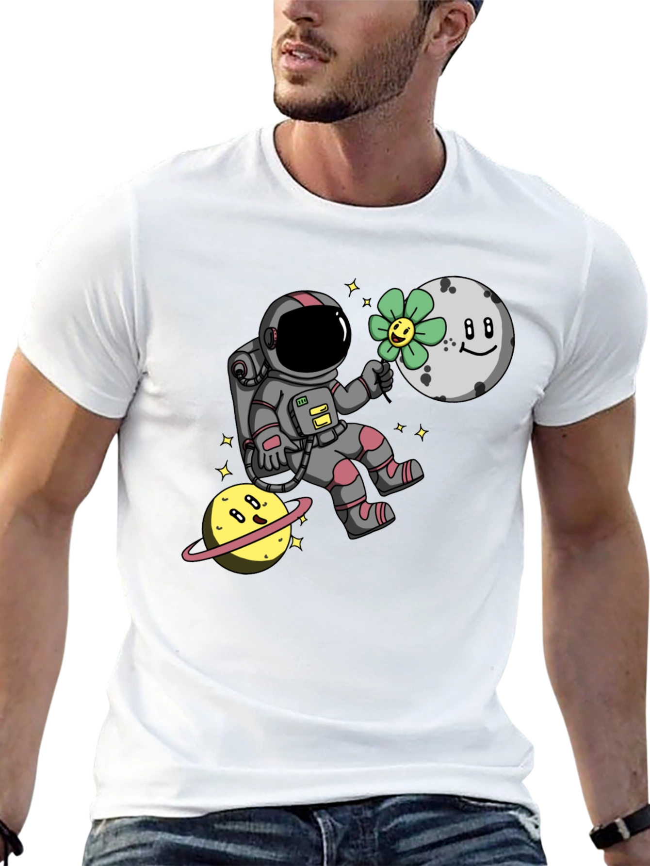Astronaut in Space Graphic T-Shirt