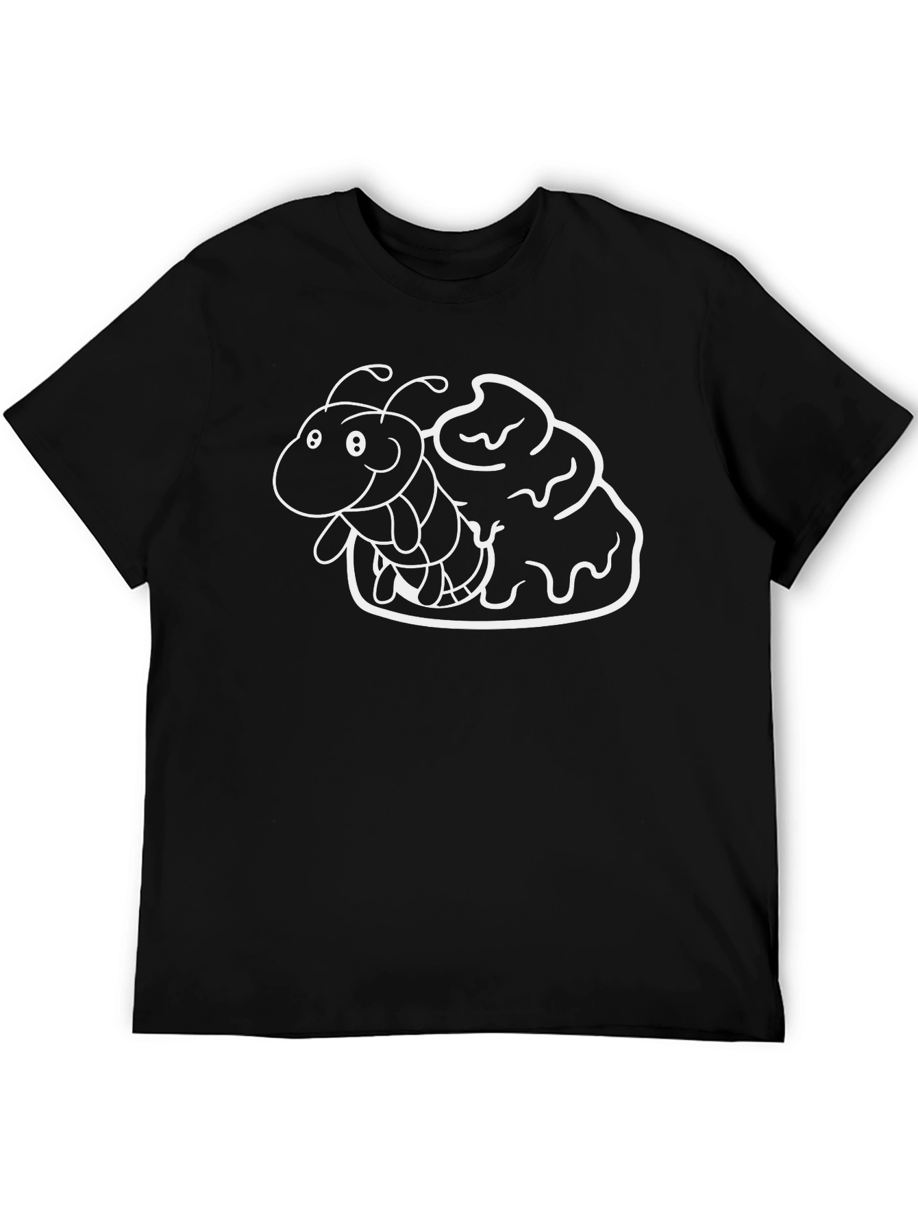 Cartoon Insect on Chocolate T-Shirt