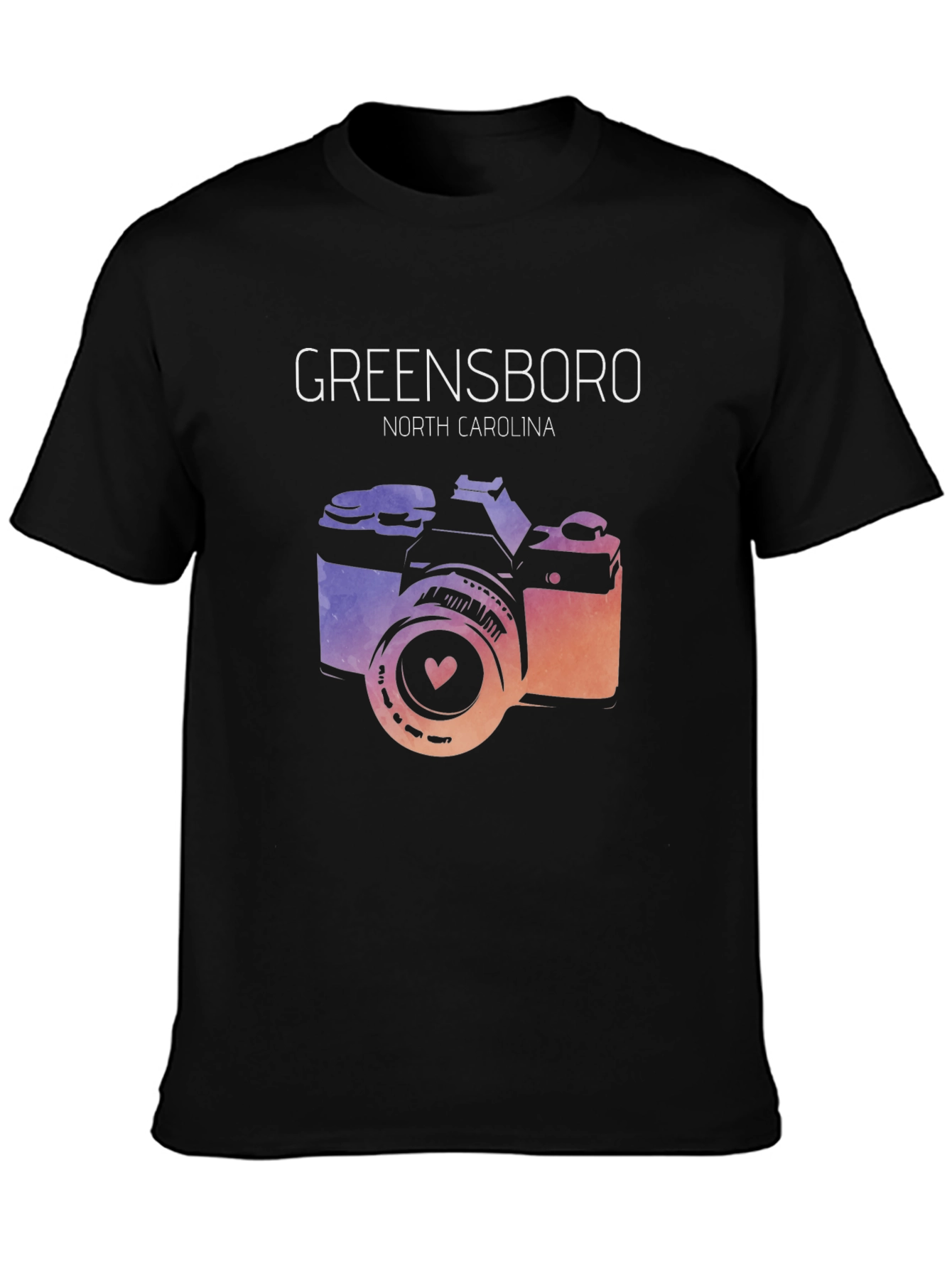 Greensboro North Carolina Camera Graphic T-Shirt