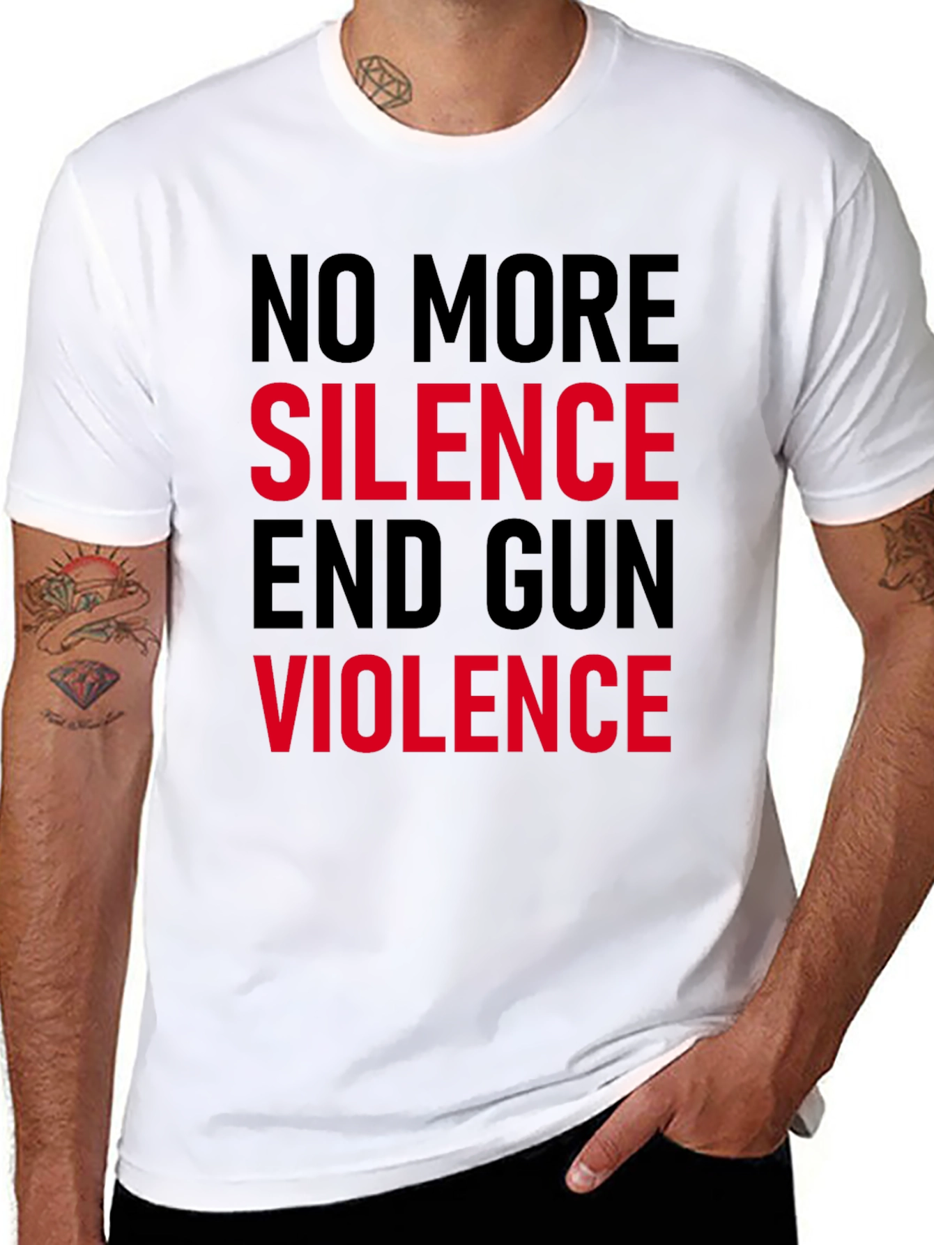 No More Silence End Gun Violence Graphic Tee