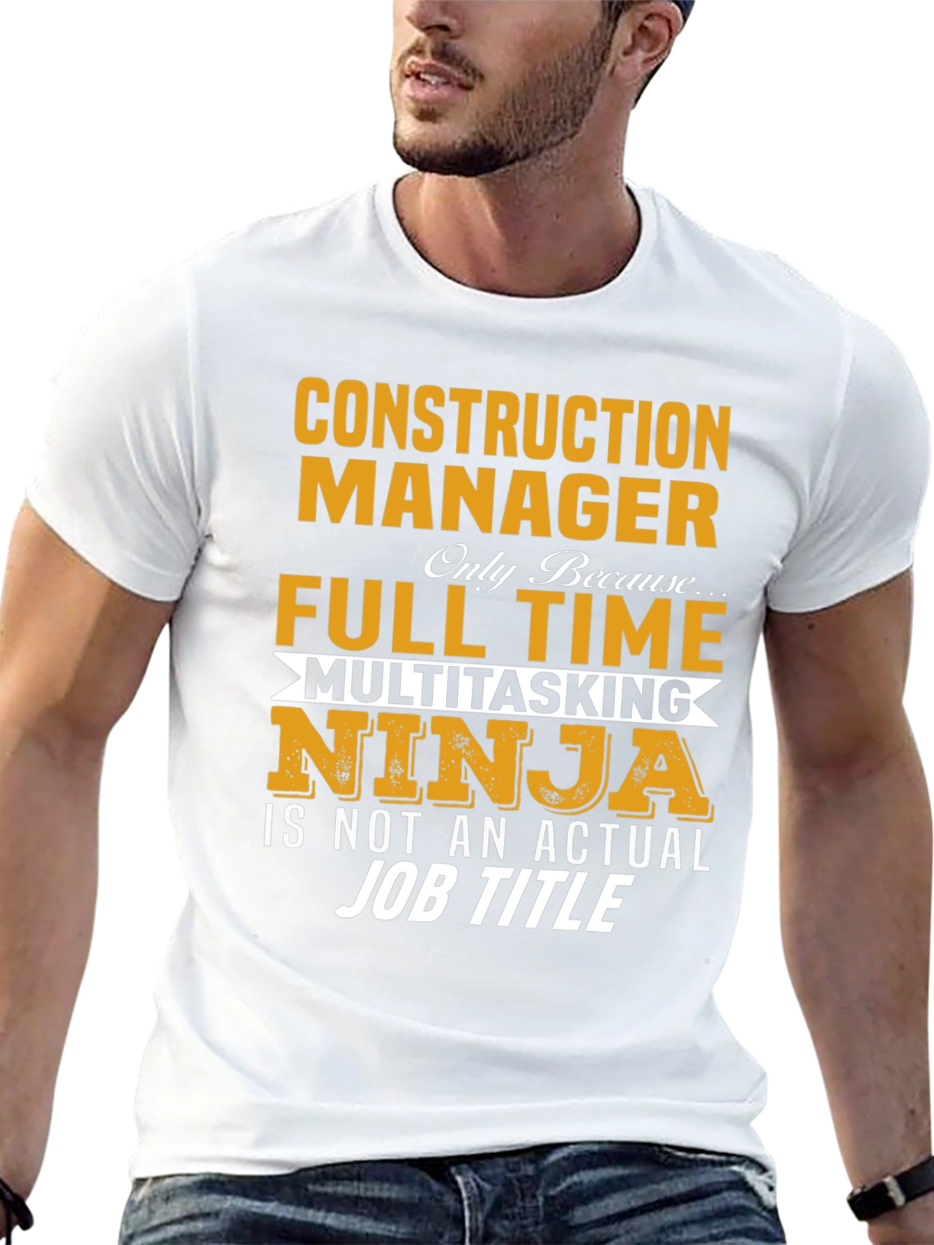 Construction Manager Full Time Ninja T-Shirt