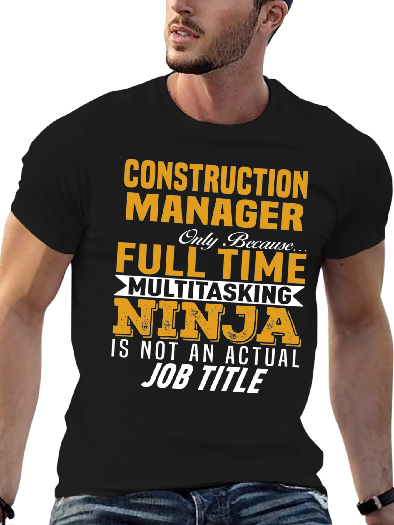 Construction Manager Full Time Ninja T-Shirt