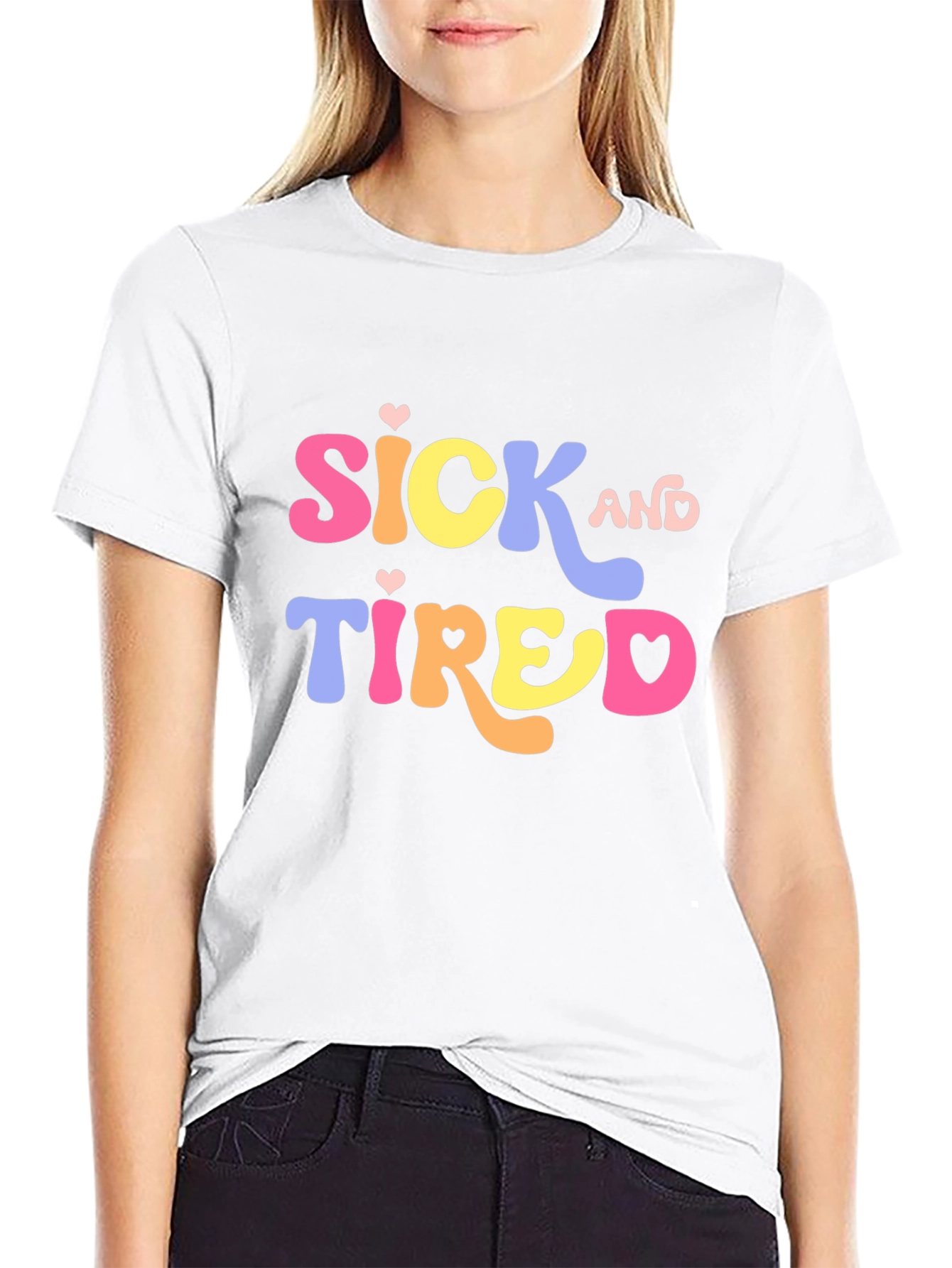 Sick and Tired Graphic Tee - Black