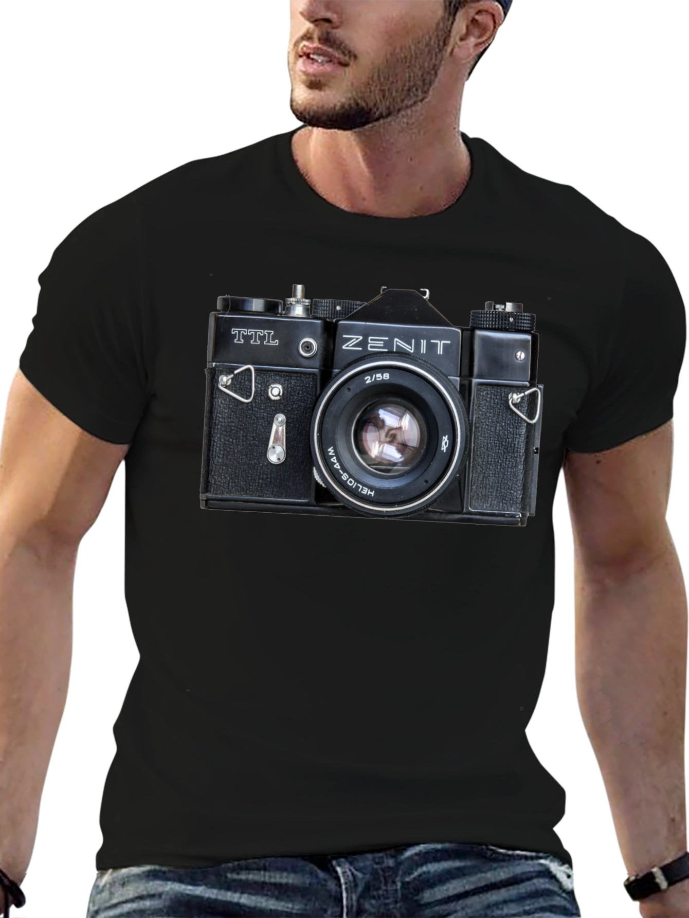 Zenit Camera Graphic T-Shirt - Retro Photographer Tee