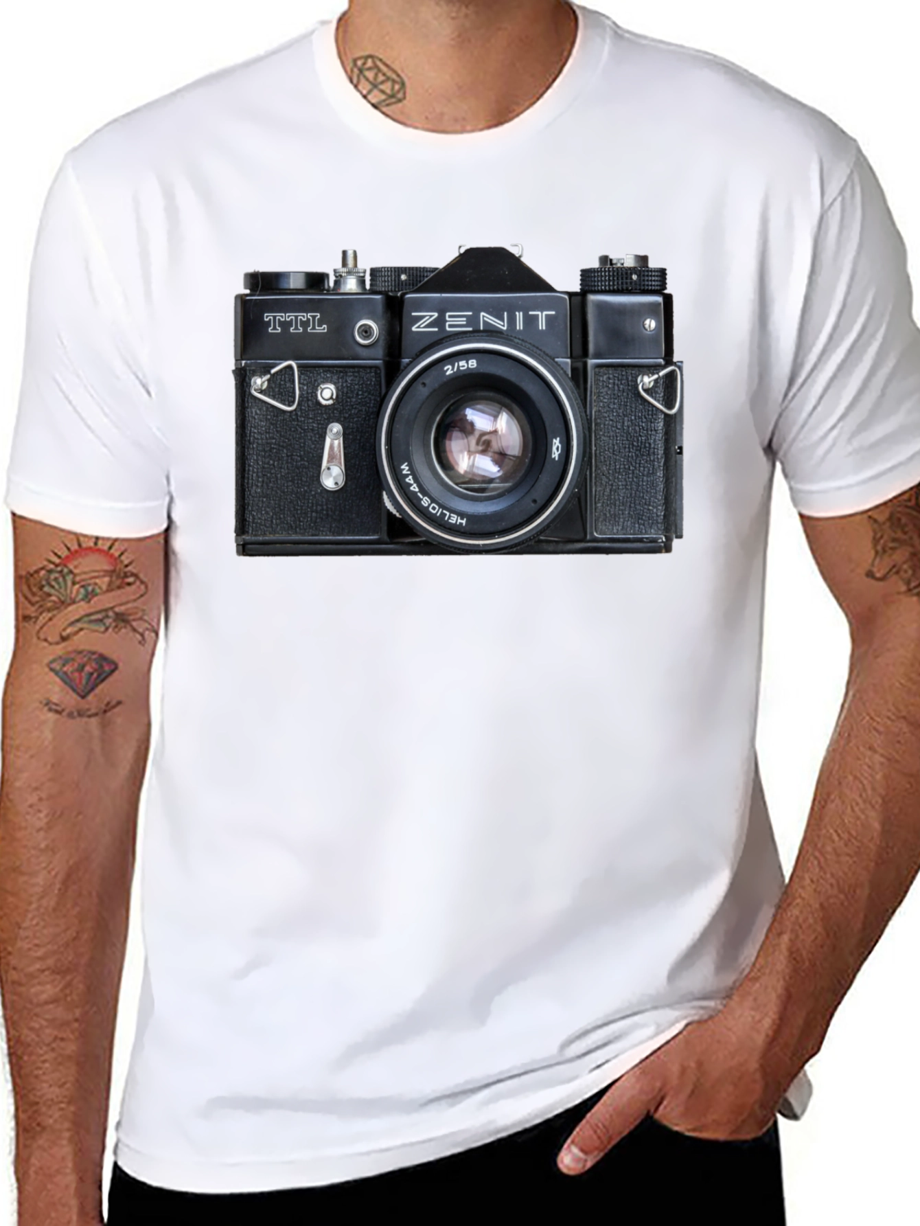 Zenit Camera Graphic T-Shirt - Retro Photographer Tee