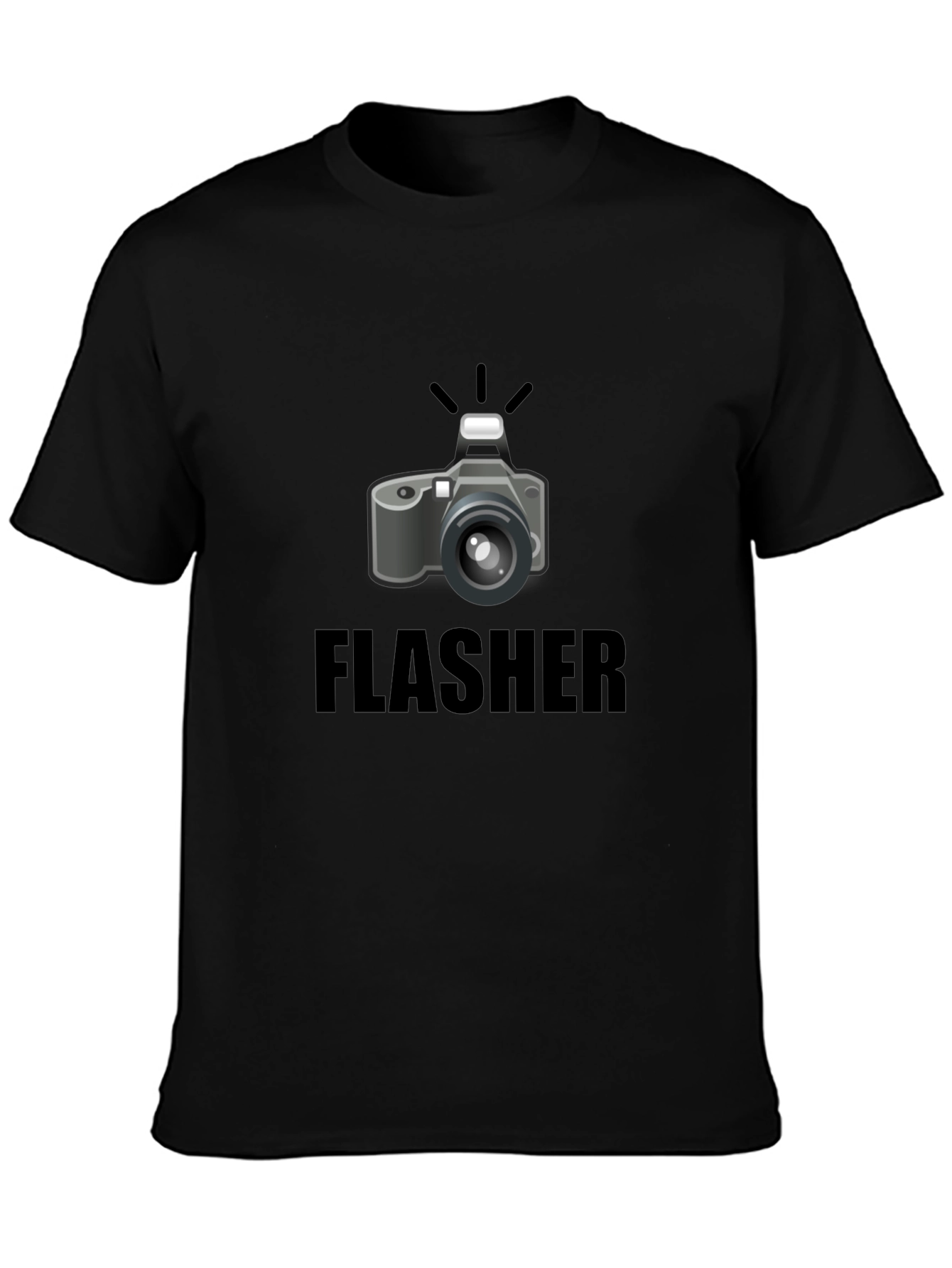 Flasher Camera Graphic T-Shirt - Photography Humor Tee