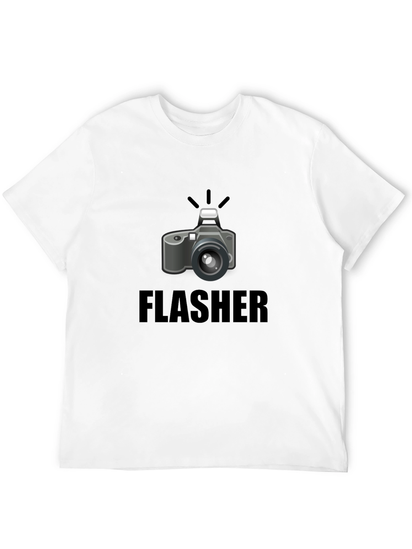 Flasher Camera Graphic T-Shirt - Photography Humor Tee